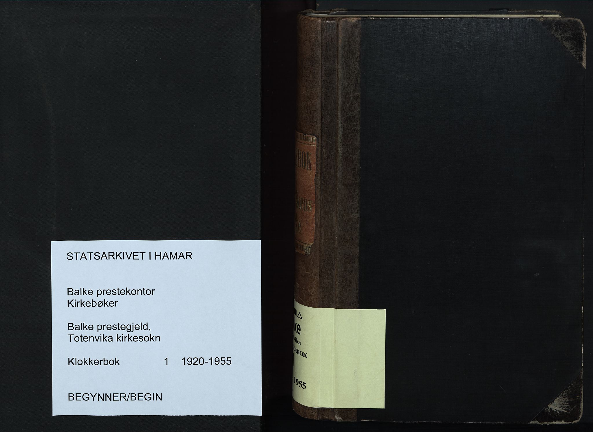 Balke prestekontor, AV/SAH-PREST-106/H/Ha/Hab/L0001: Parish register (copy) no. 1, 1920-1955