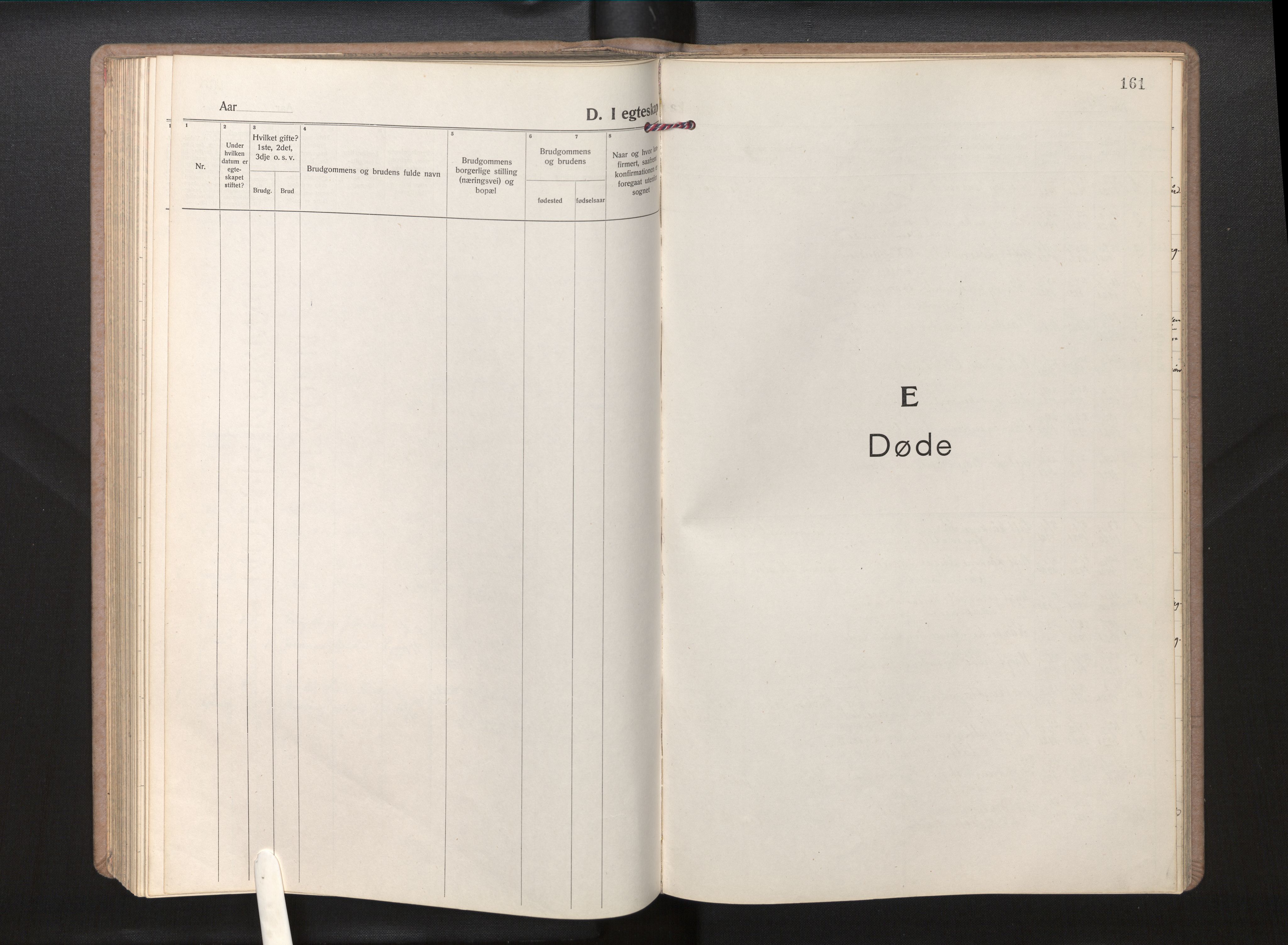 Gloppen sokneprestembete, SAB/A-80101/H/Hab/Habd/L0002: Parish register (copy) no. D 2, 1921-1967, p. 160b-161a