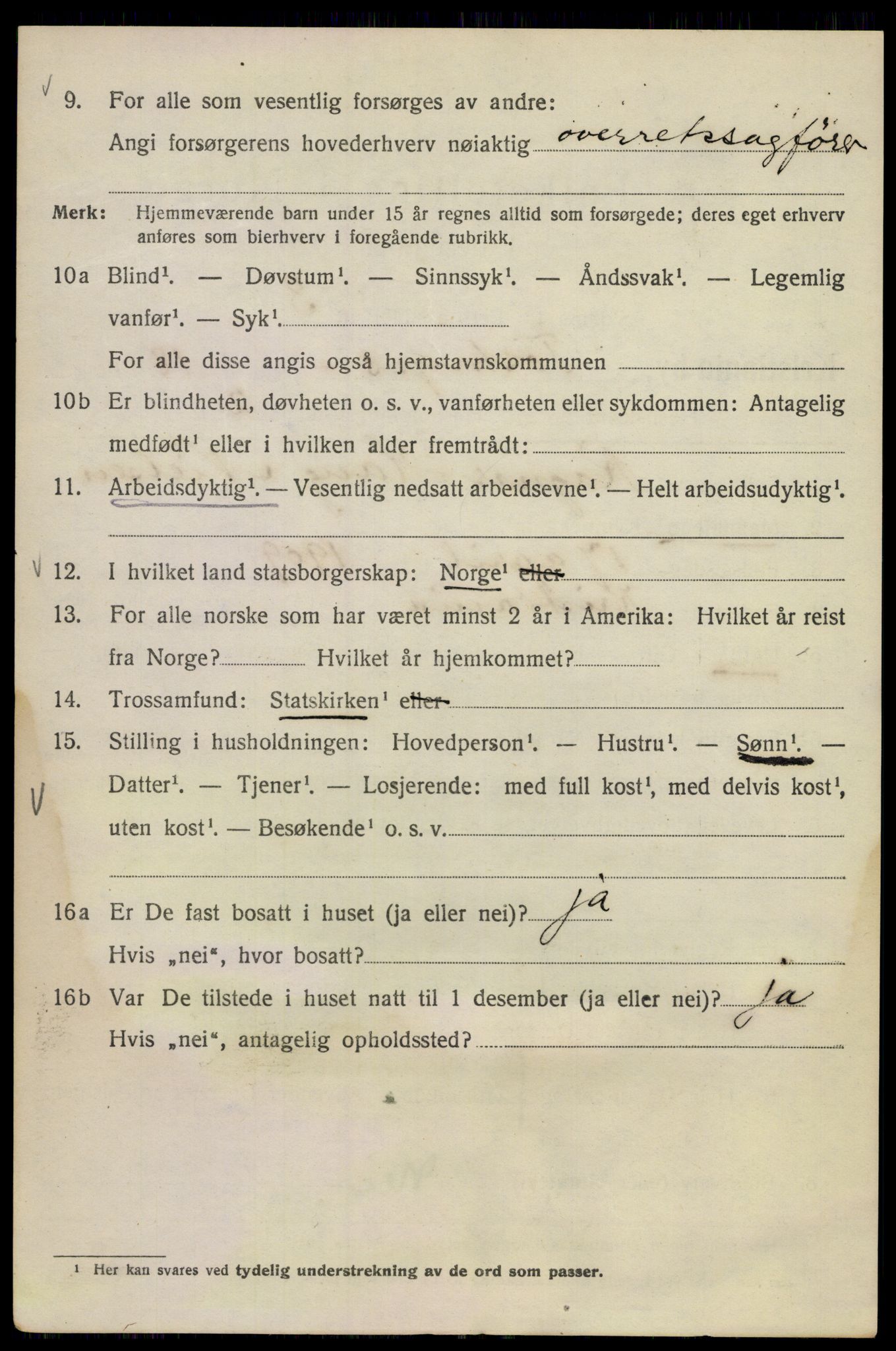 SAO, 1920 census for Kristiania, 1920, p. 595336