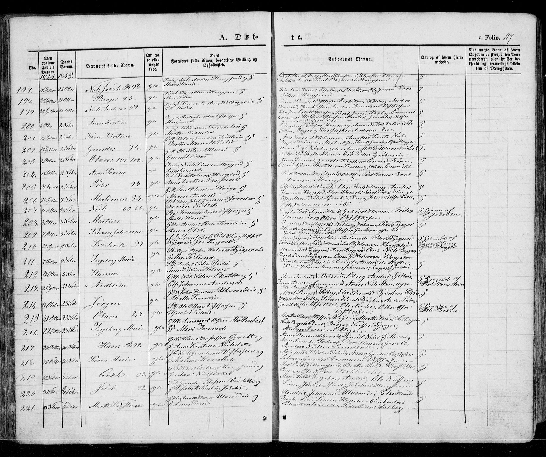 Eiker kirkebøker, AV/SAKO-A-4/G/Ga/L0002: Parish register (copy) no. I 2, 1832-1856, p. 117