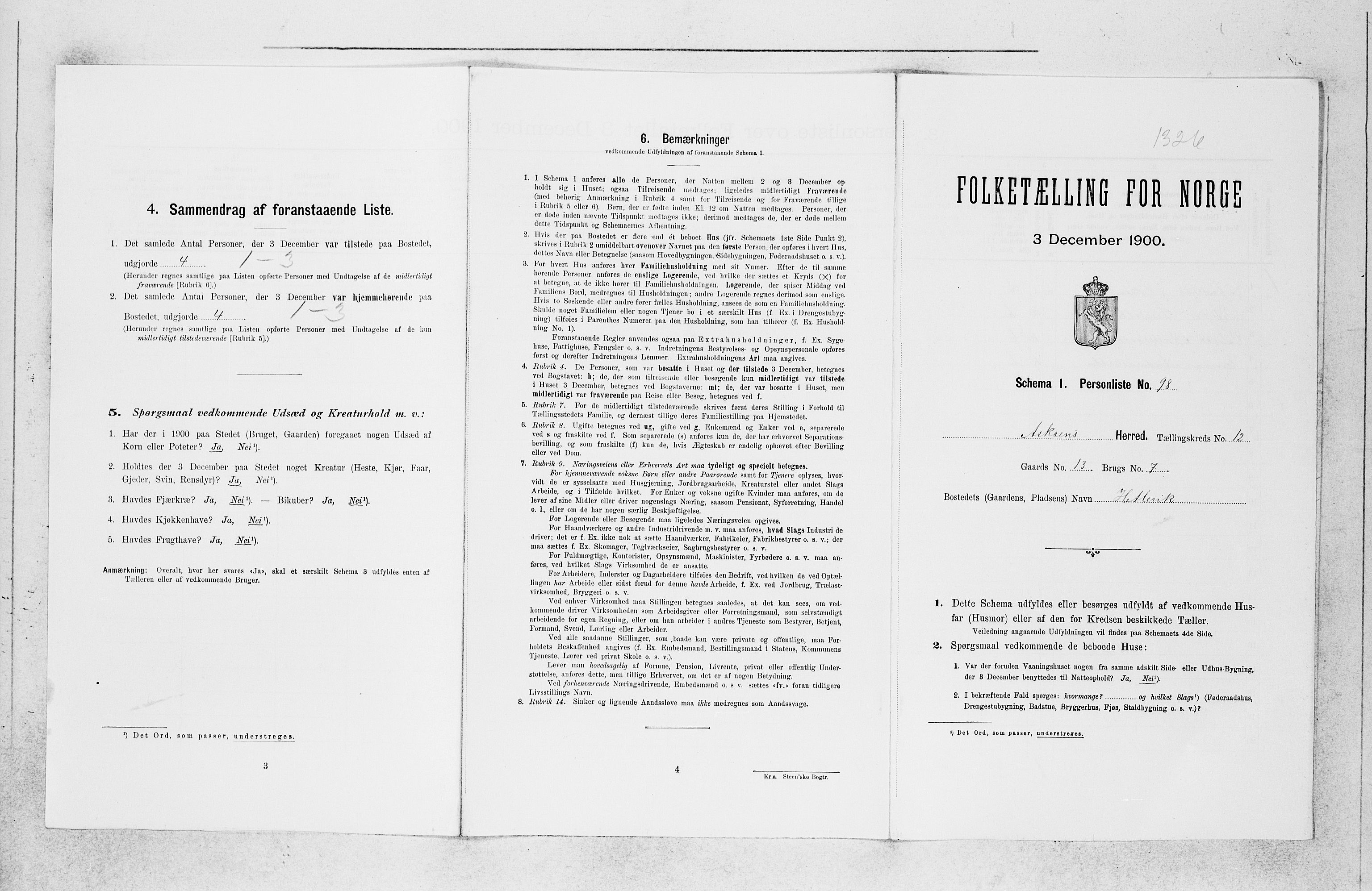 SAB, 1900 census for Askøy, 1900, p. 1779