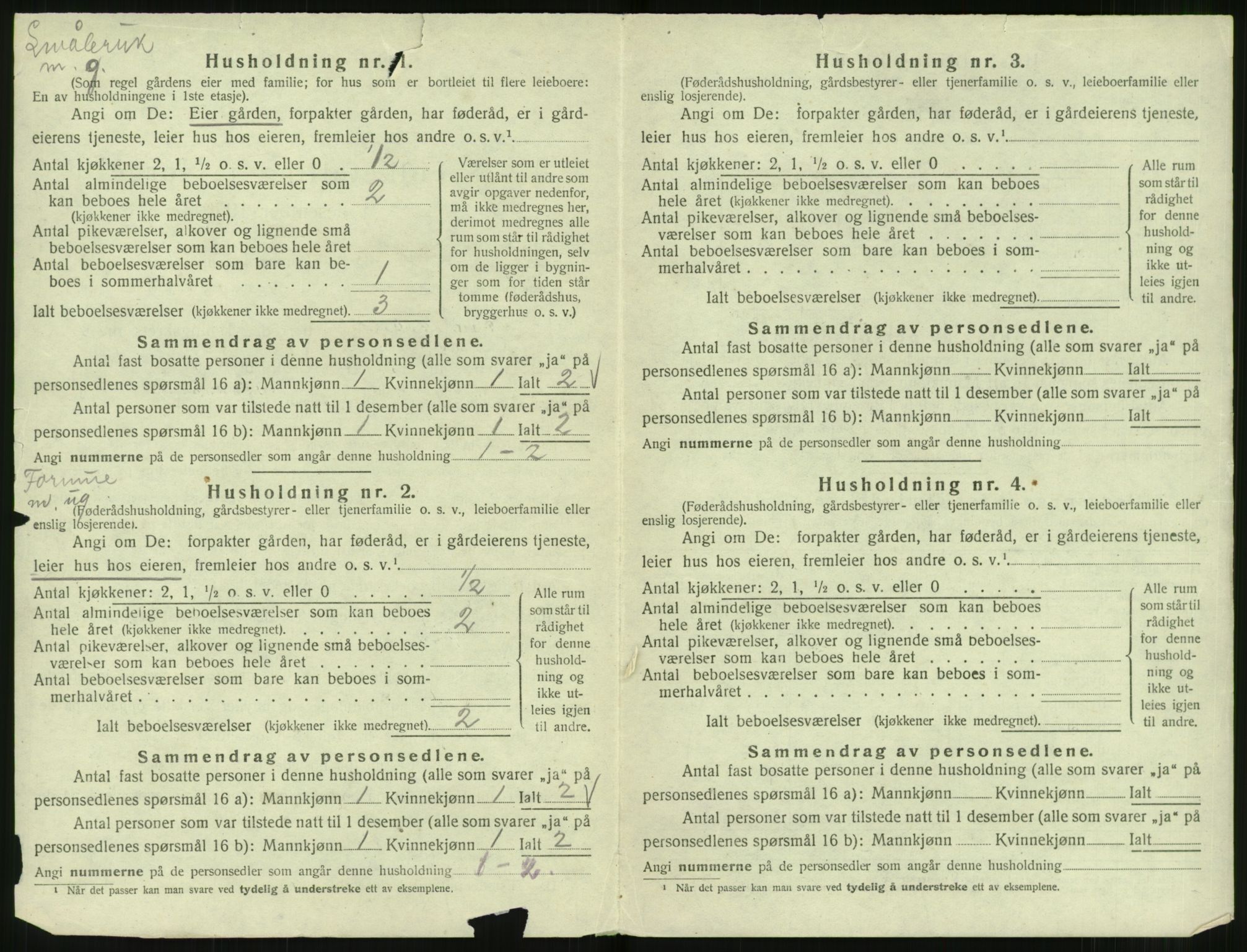 SAT, 1920 census for Norddal, 1920, p. 44