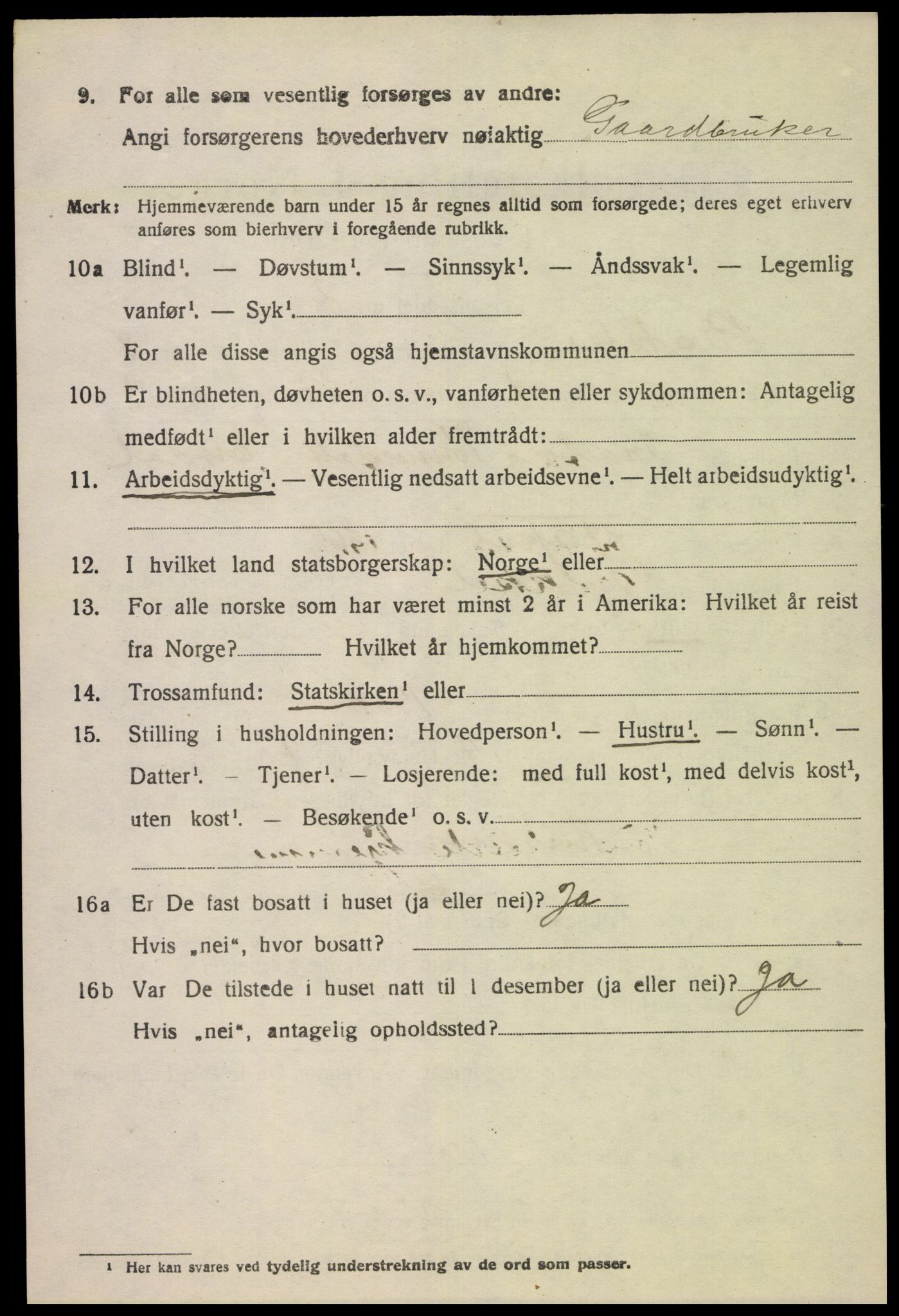 SAK, 1920 census for Bakke, 1920, p. 2379