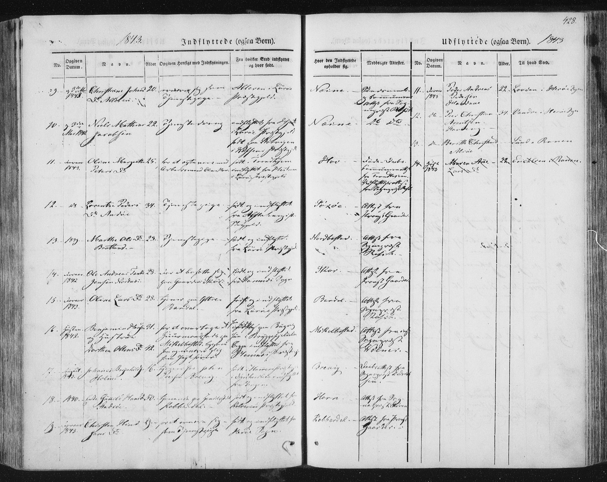 Ministerialprotokoller, klokkerbøker og fødselsregistre - Nordland, AV/SAT-A-1459/838/L0549: Parish register (official) no. 838A07, 1840-1854, p. 428