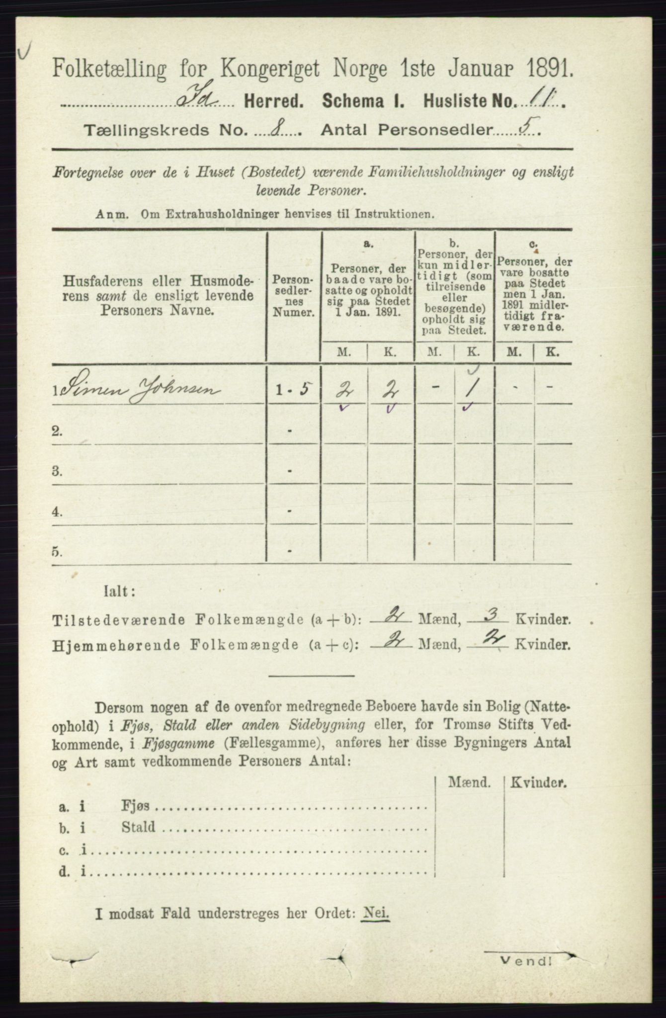 RA, 1891 census for 0117 Idd, 1891, p. 4677