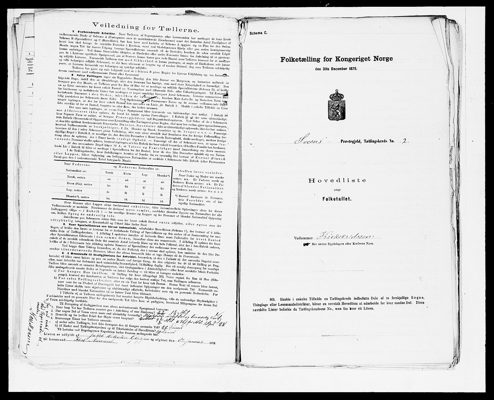 SAB, 1875 census for 1216P Sveio, 1875, p. 4