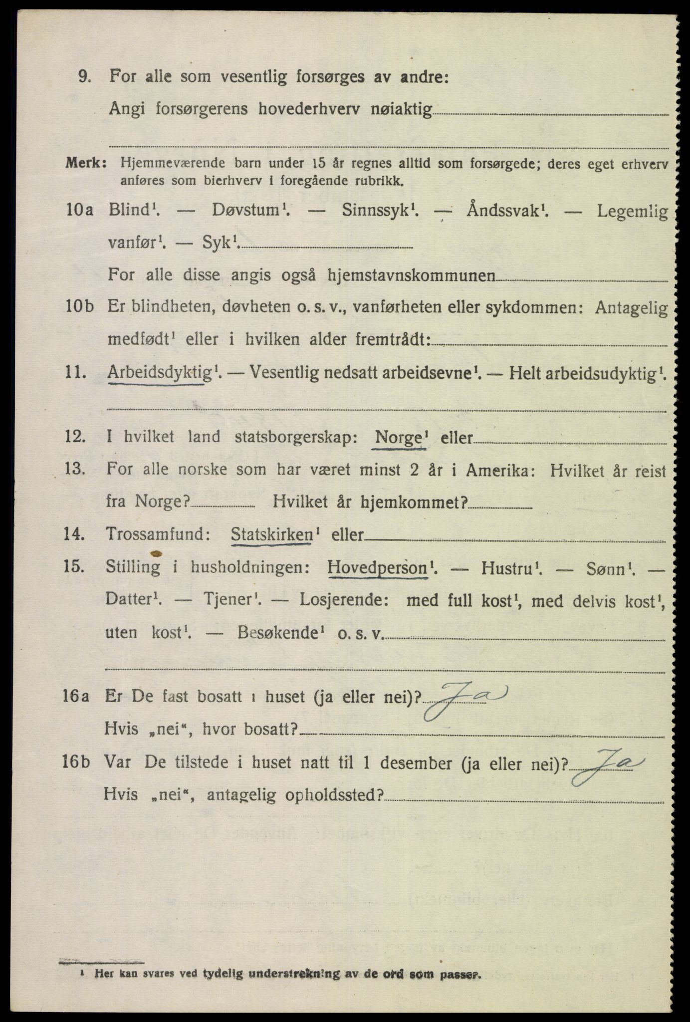 SAK, 1920 census for Lista, 1920, p. 12088