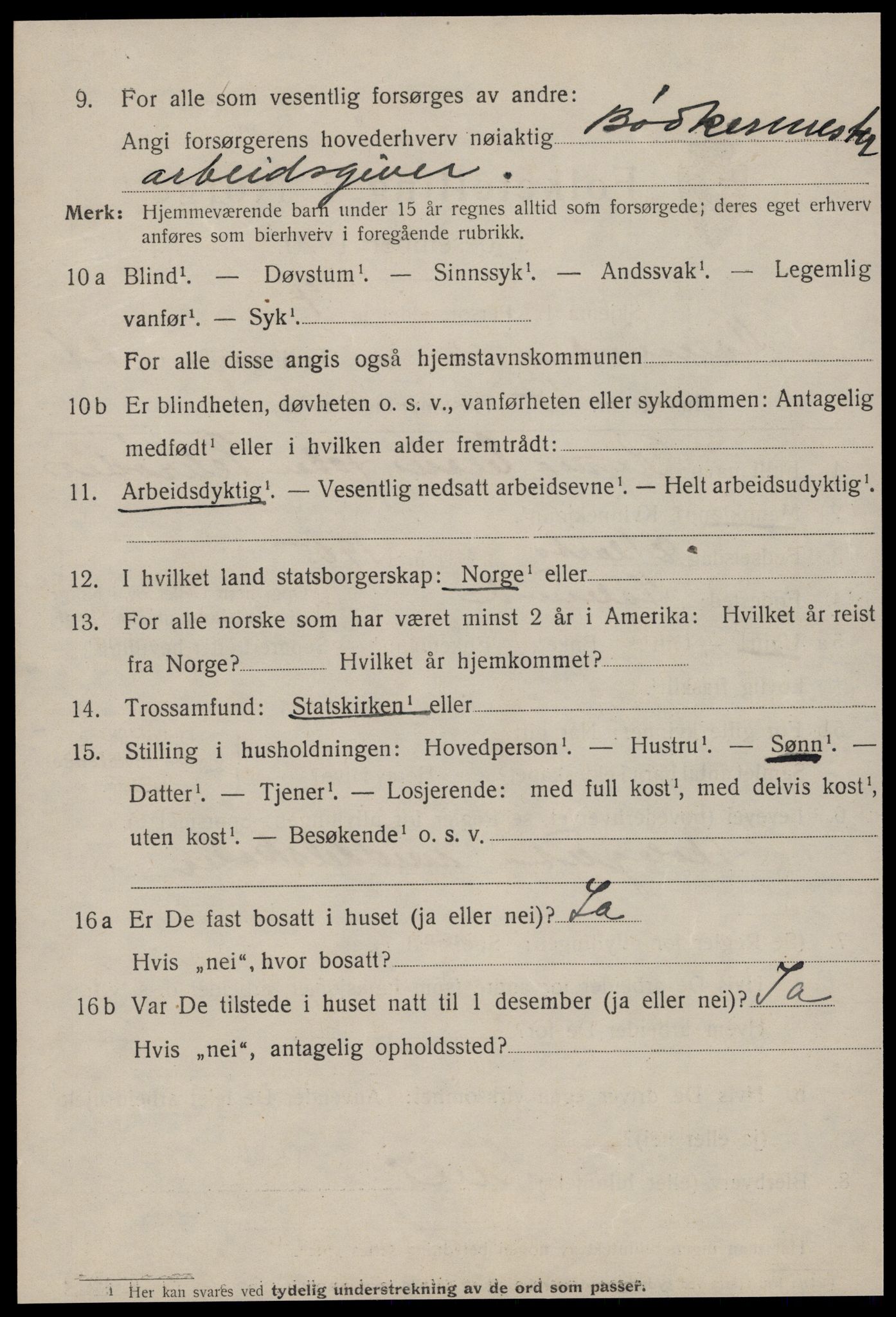 SAT, 1920 census for Ålesund, 1920, p. 40263