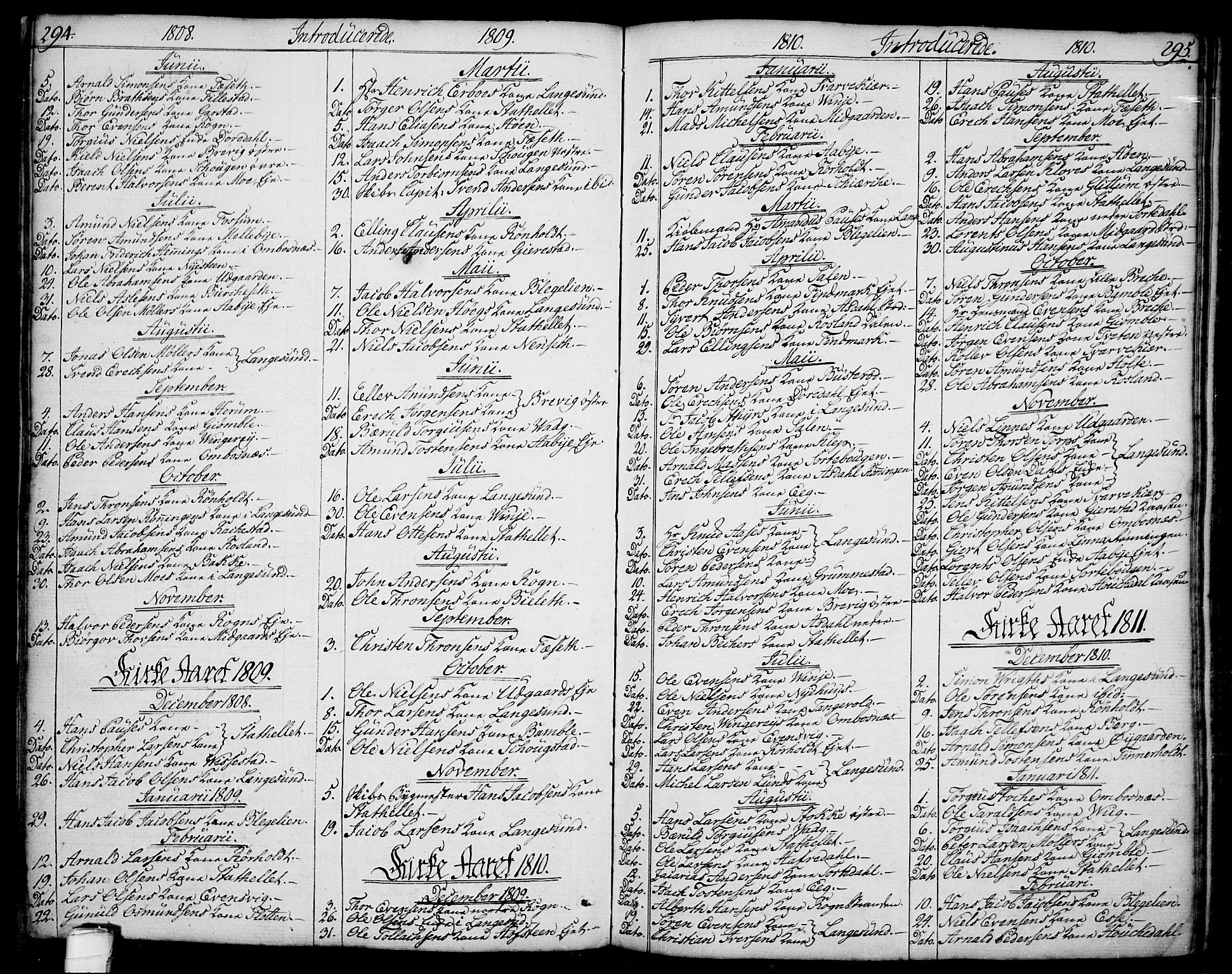 Bamble kirkebøker, SAKO/A-253/F/Fa/L0002: Parish register (official) no. I 2, 1775-1814, p. 294-295