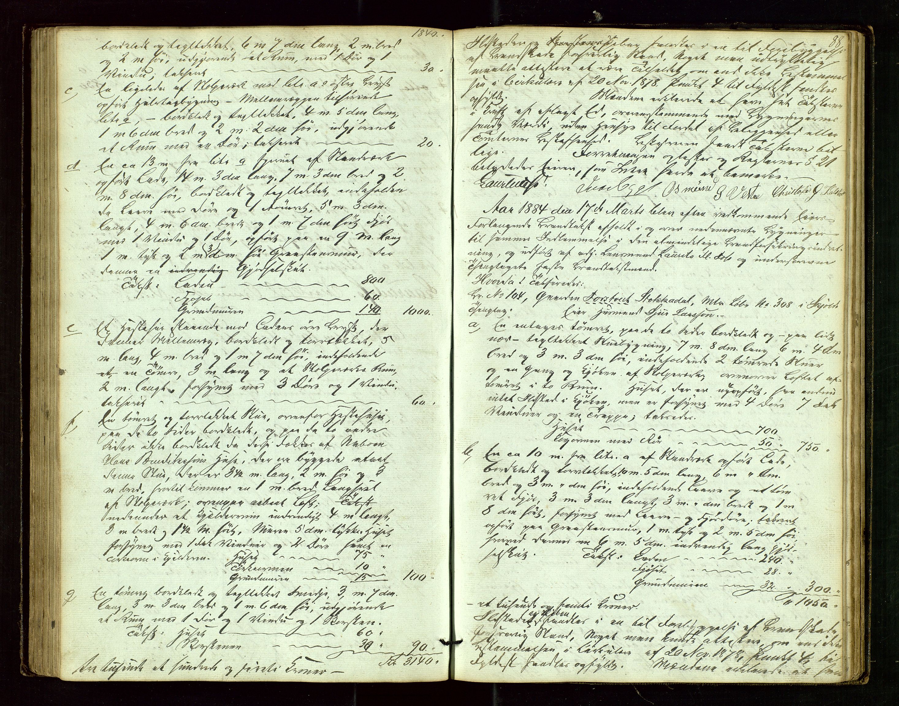 Skjold lensmannskontor, AV/SAST-A-100182/Goa/L0001: "Brandtaxations-Protocol for Skjold Thinglaug i Ryfylke", 1853-1890, p. 87b-88a