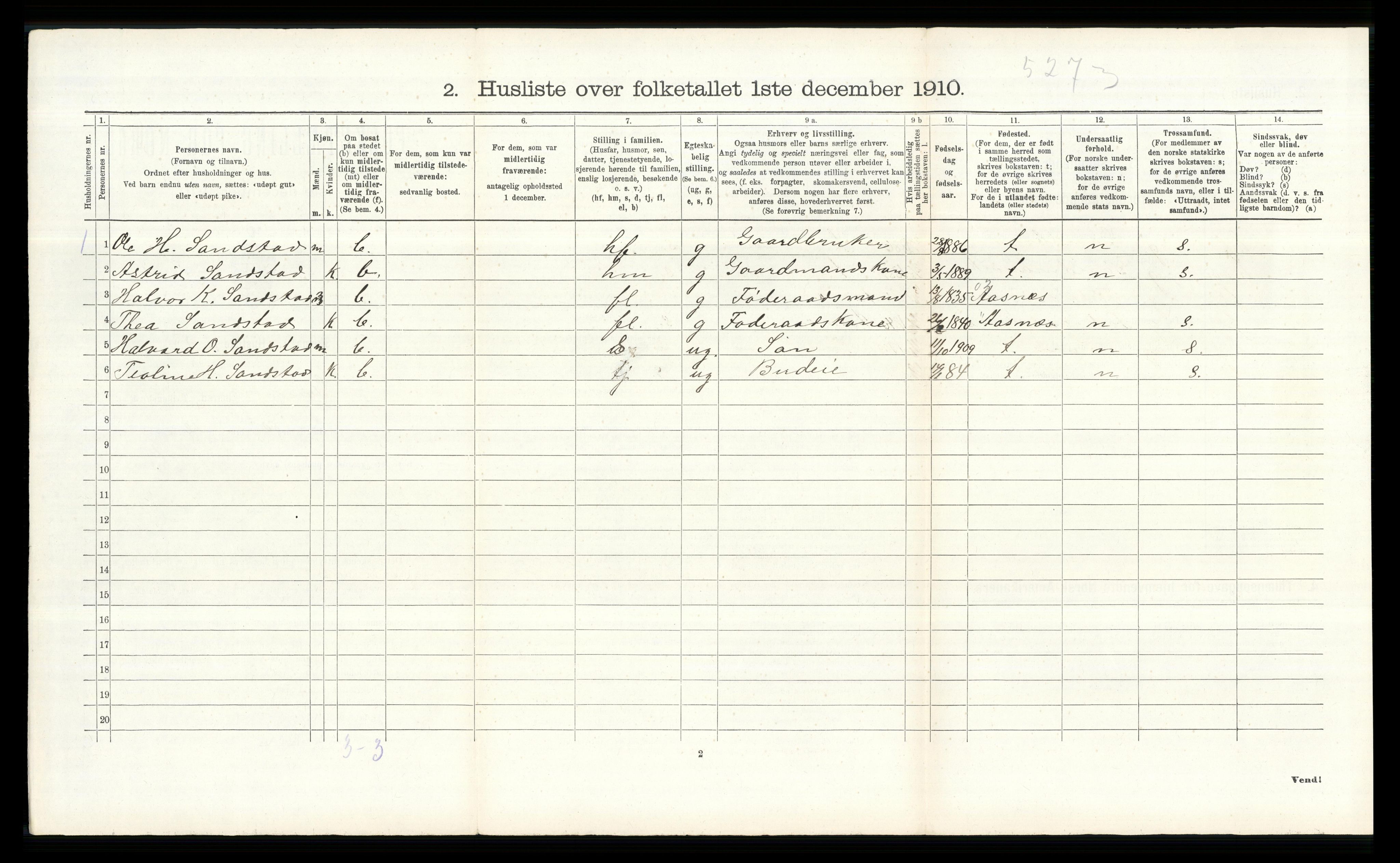 RA, 1910 census for Grue, 1910, p. 1946