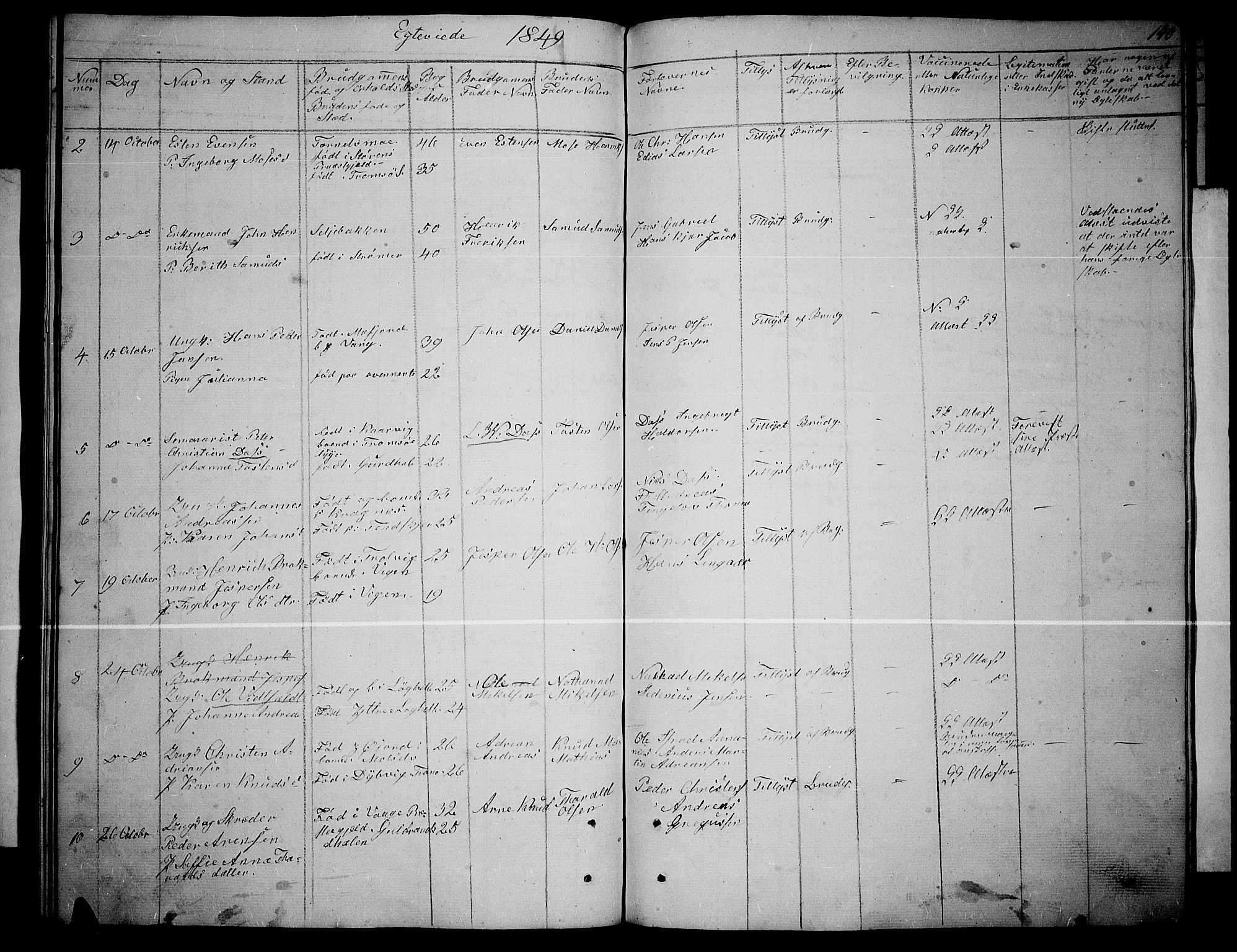 Lenvik sokneprestembete, AV/SATØ-S-1310/H/Ha/Hab/L0003klokker: Parish register (copy) no. 3, 1844-1858, p. 140