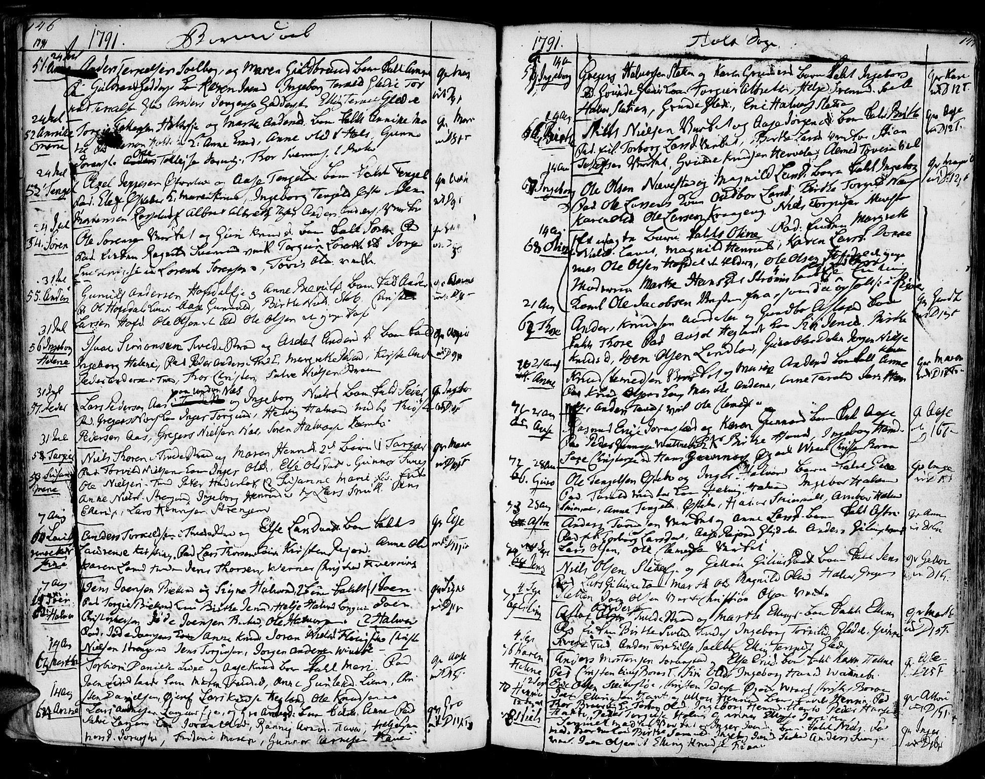 Holt sokneprestkontor, AV/SAK-1111-0021/F/Fa/L0003: Parish register (official) no. A 3, 1765-1798, p. 146-147