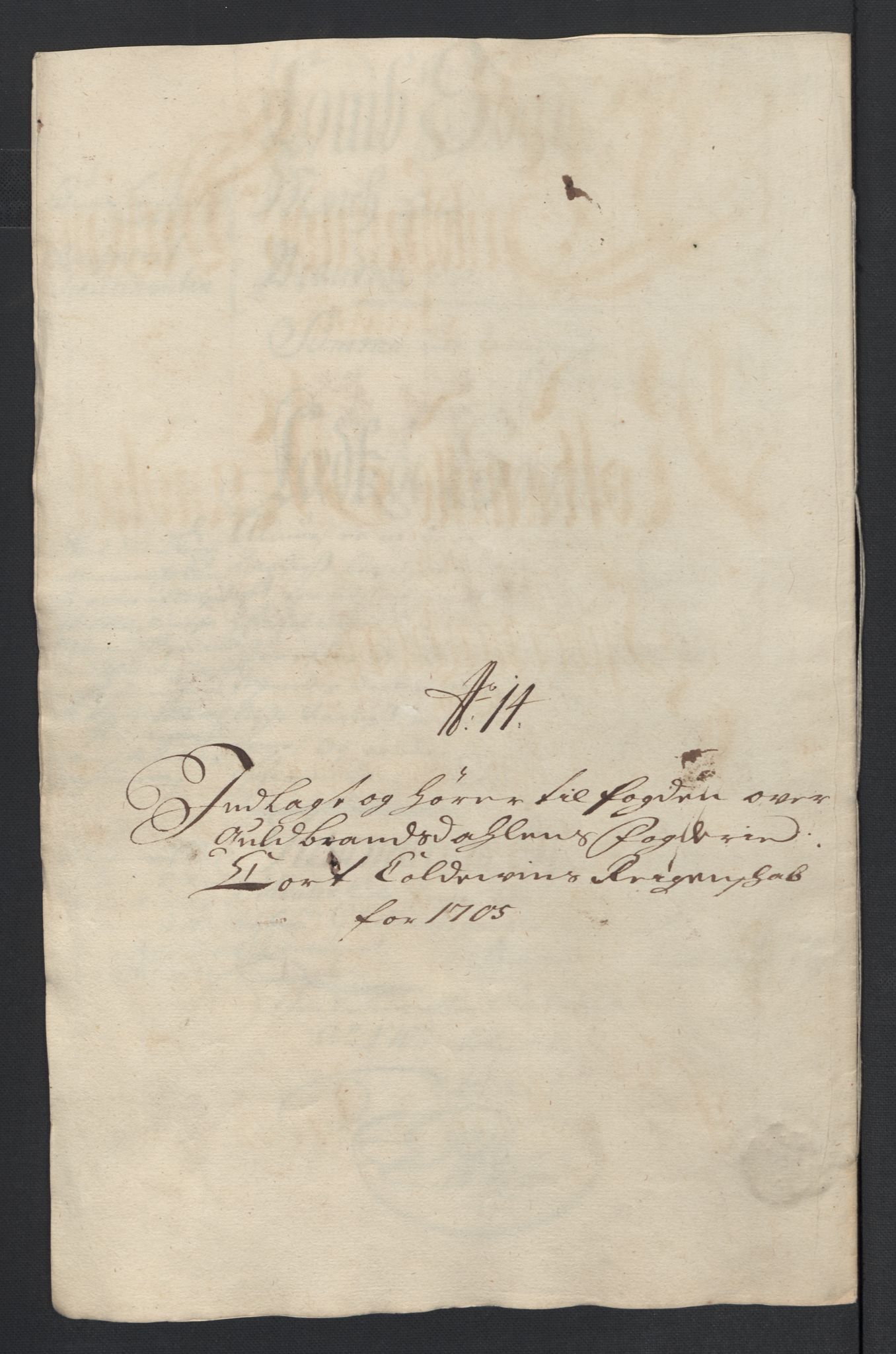 Rentekammeret inntil 1814, Reviderte regnskaper, Fogderegnskap, AV/RA-EA-4092/R17/L1178: Fogderegnskap Gudbrandsdal, 1705-1707, p. 116