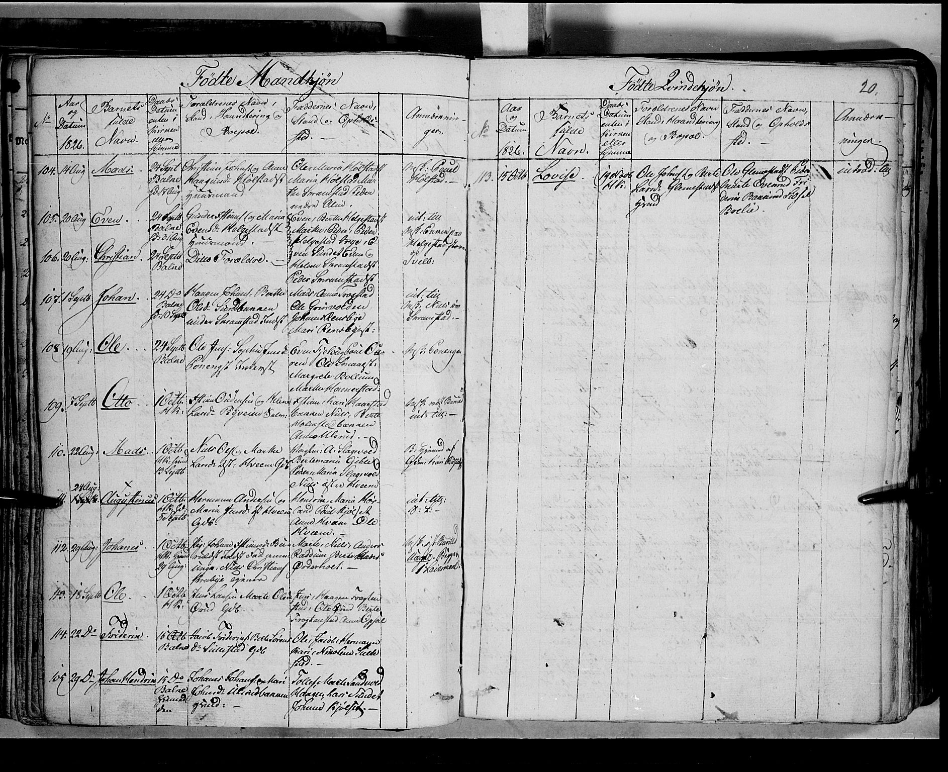 Toten prestekontor, SAH/PREST-102/H/Ha/Hab/L0002: Parish register (copy) no. 2, 1820-1827, p. 91u