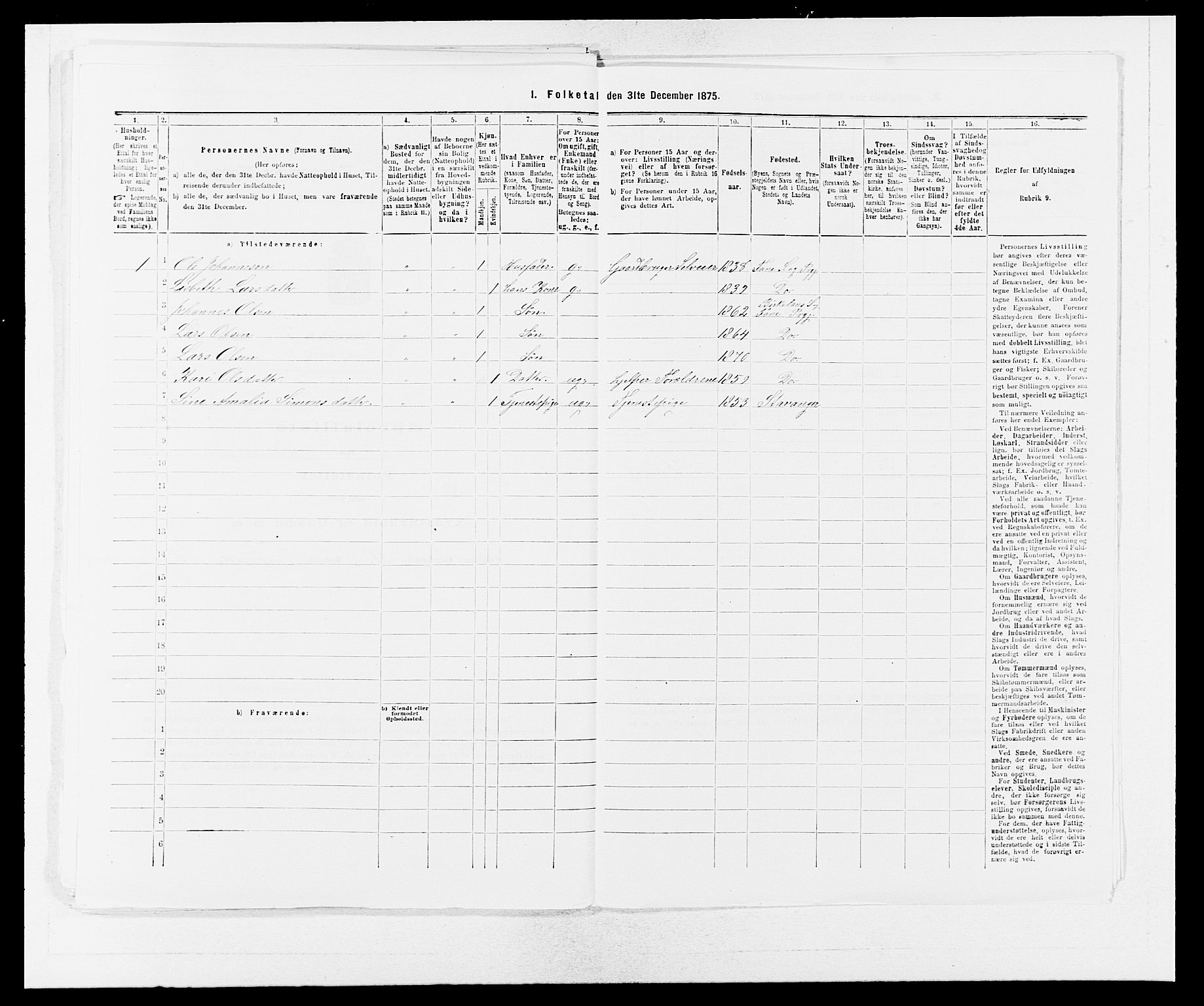 SAB, 1875 census for 1249P Fana, 1875, p. 773