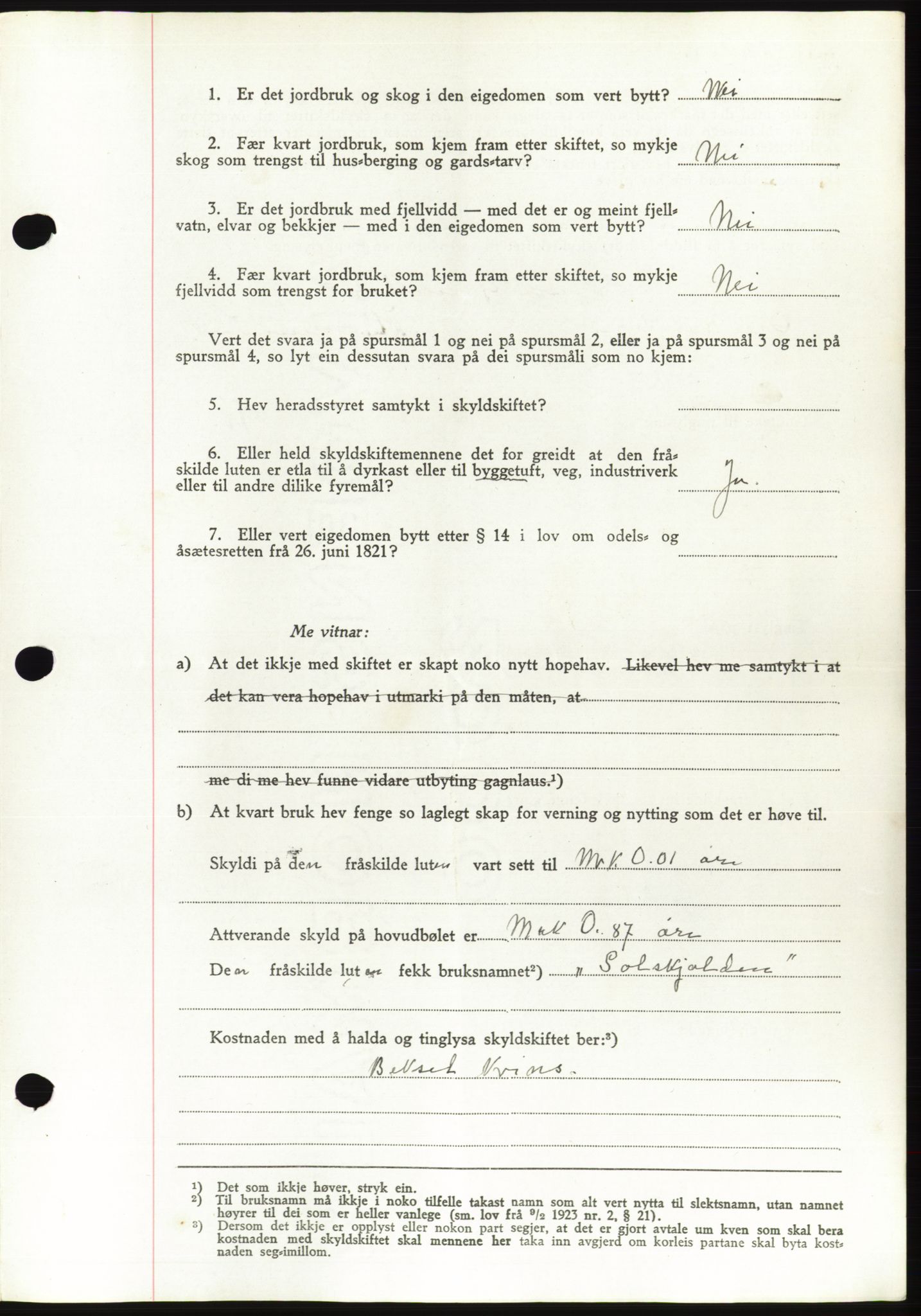 Søre Sunnmøre sorenskriveri, SAT/A-4122/1/2/2C/L0076: Mortgage book no. 2A, 1943-1944, Diary no: : 982/1944