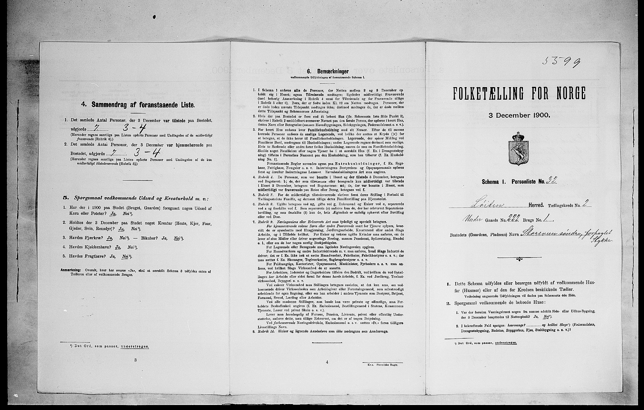 SAH, 1900 census for Løten, 1900, p. 584