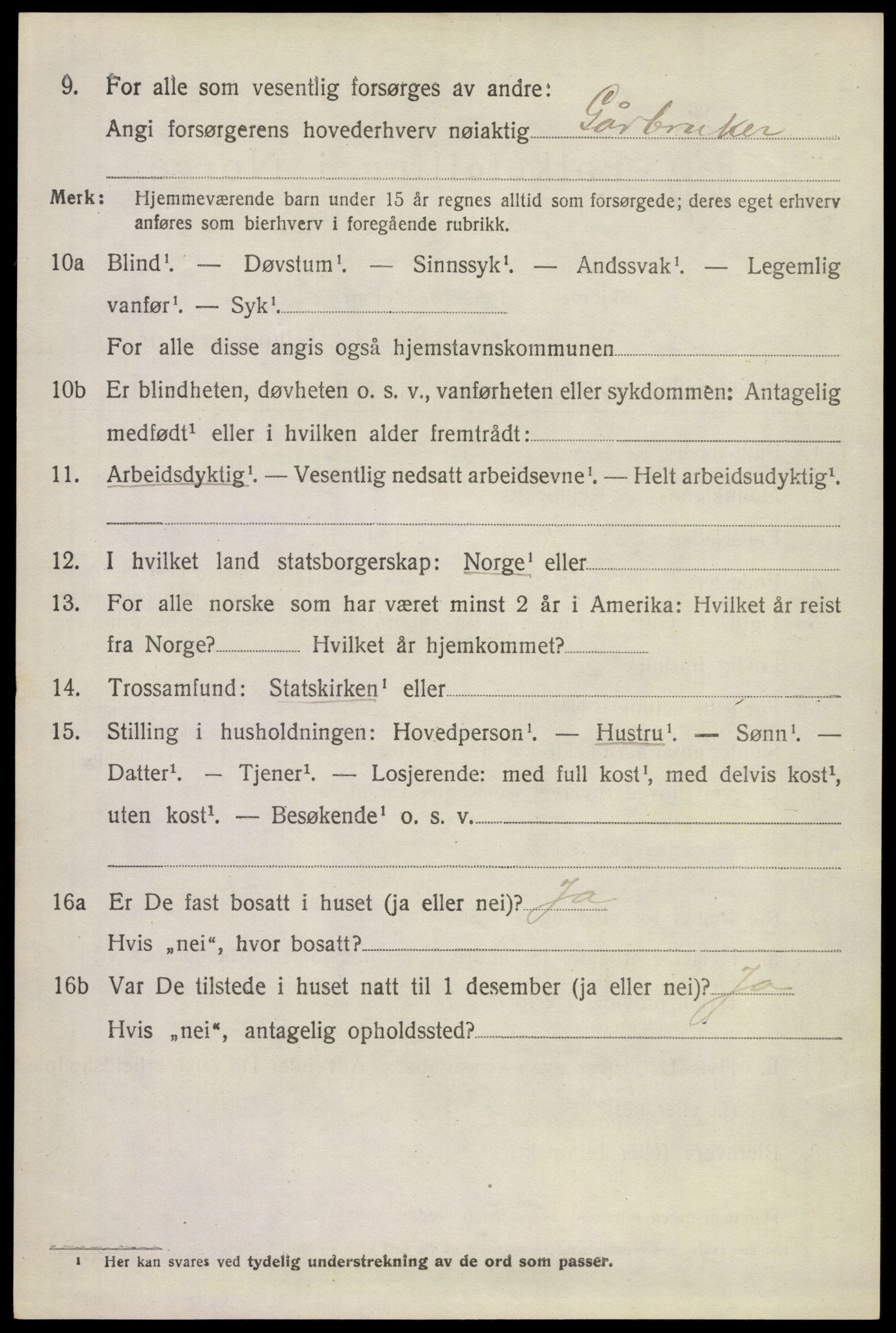 SAKO, 1920 census for Solum, 1920, p. 14641