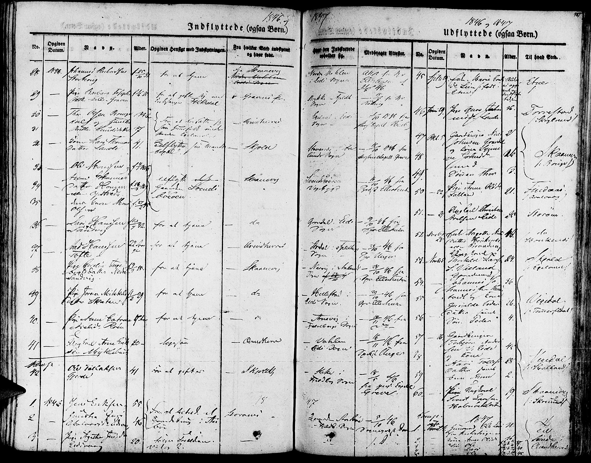 Fjelberg sokneprestembete, AV/SAB-A-75201/H/Haa: Parish register (official) no. A 6, 1835-1851, p. 387