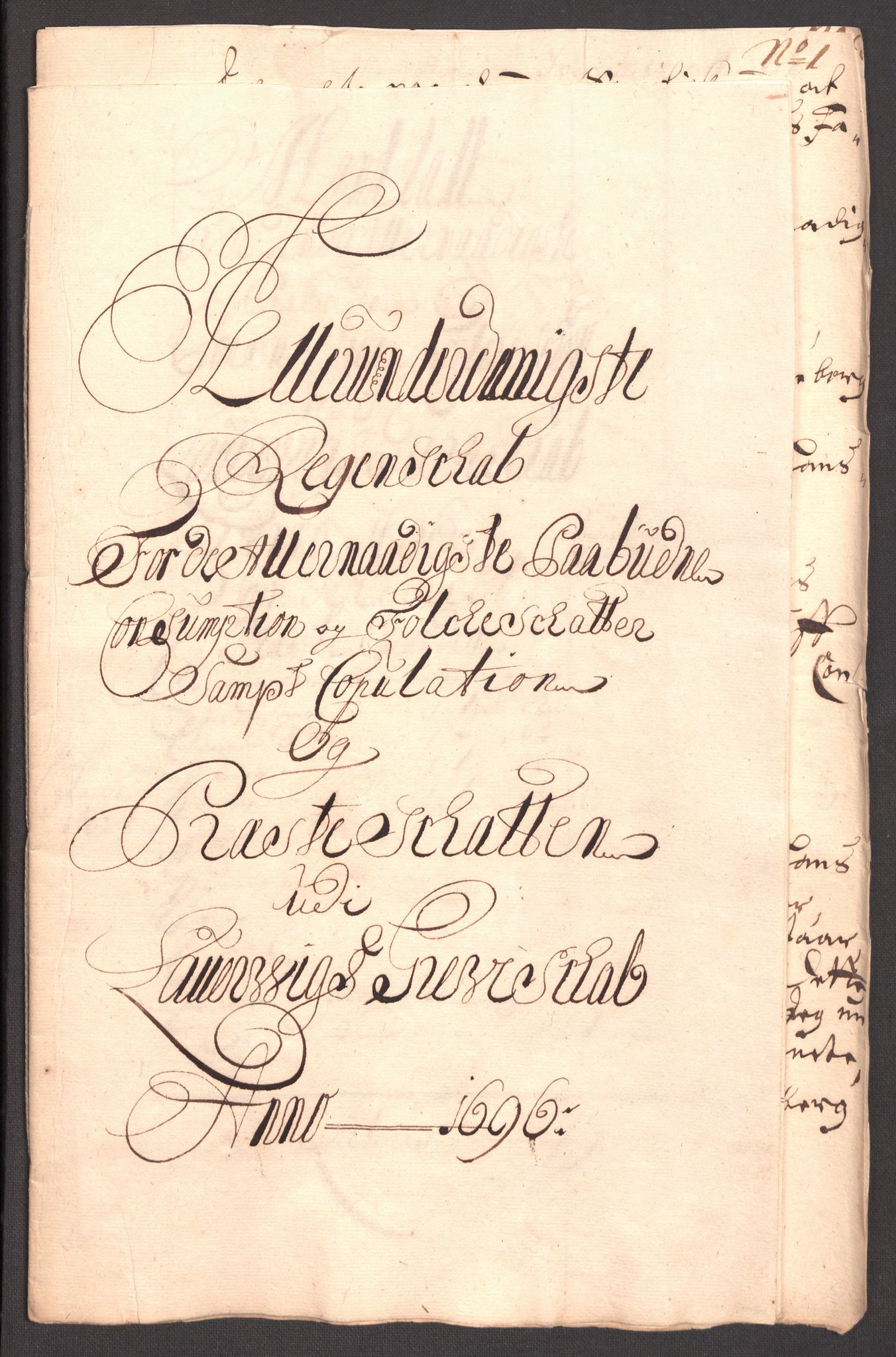 Rentekammeret inntil 1814, Reviderte regnskaper, Fogderegnskap, RA/EA-4092/R33/L1975: Fogderegnskap Larvik grevskap, 1696-1697, p. 88
