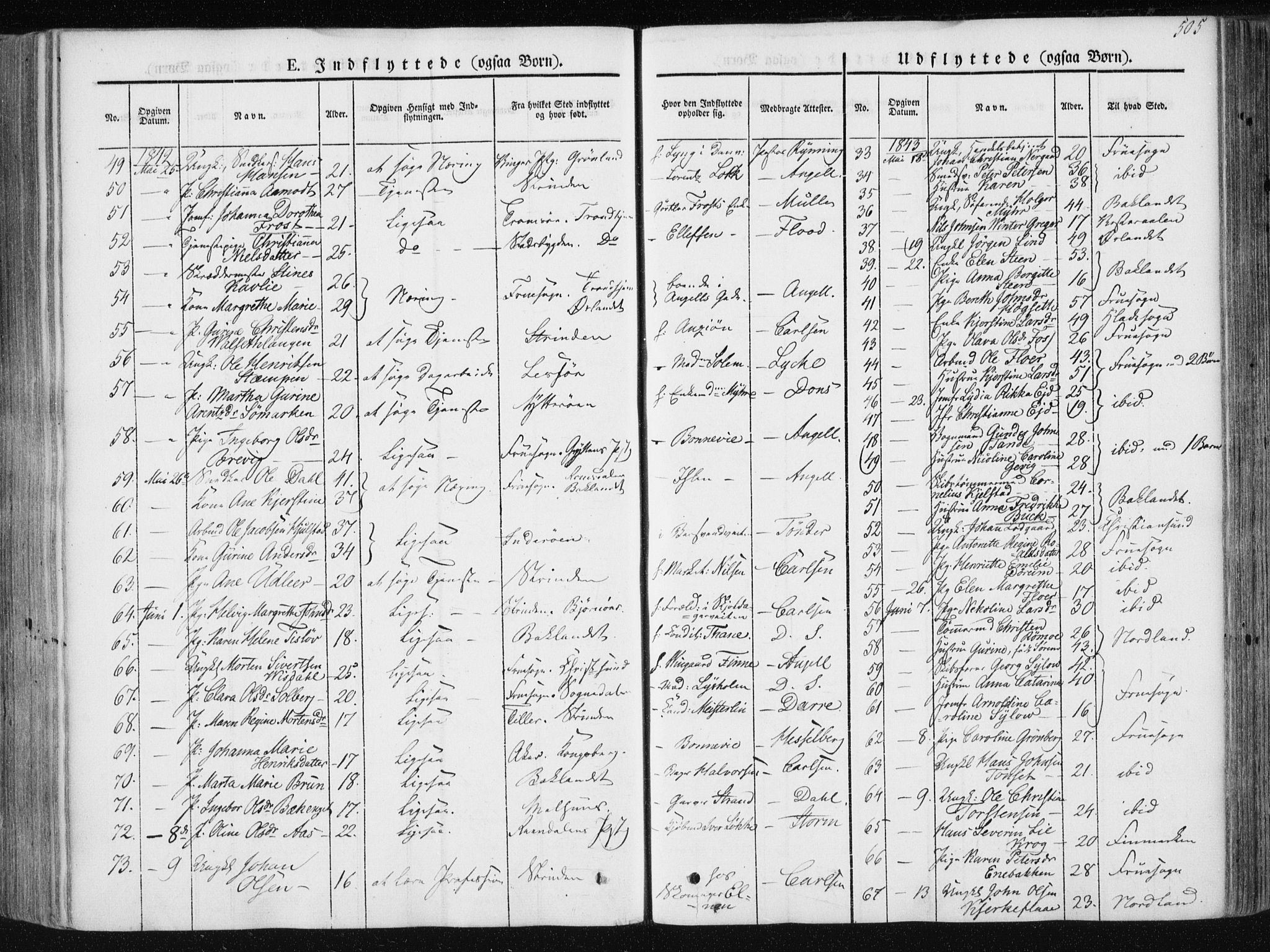 Ministerialprotokoller, klokkerbøker og fødselsregistre - Sør-Trøndelag, AV/SAT-A-1456/601/L0049: Parish register (official) no. 601A17, 1839-1847, p. 505