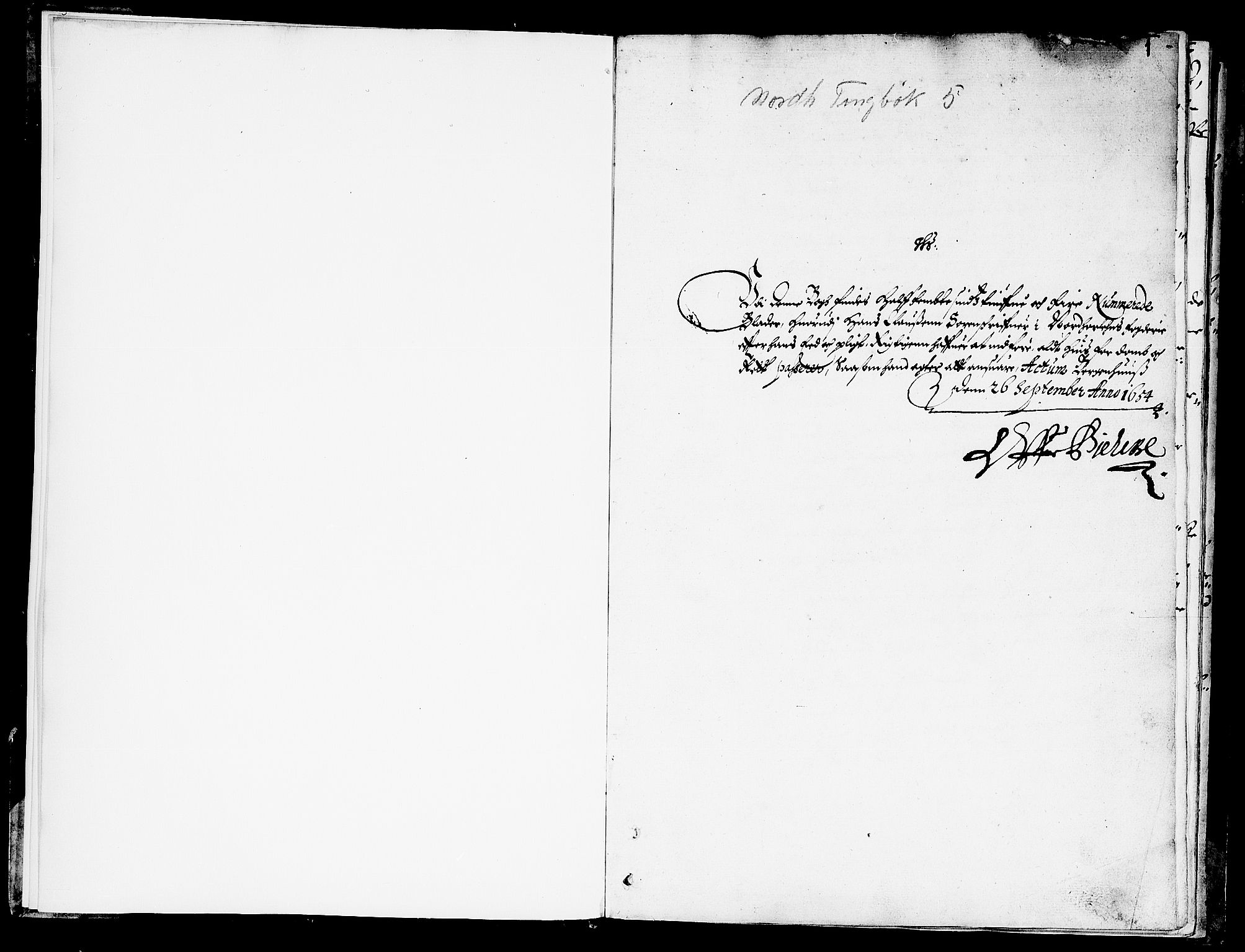 Nordhordland sorenskrivar, SAB/A-2901/1/F/Fa/L0005: Tingbok (justisprotokoll), 1654-1655, p. 0b-1a