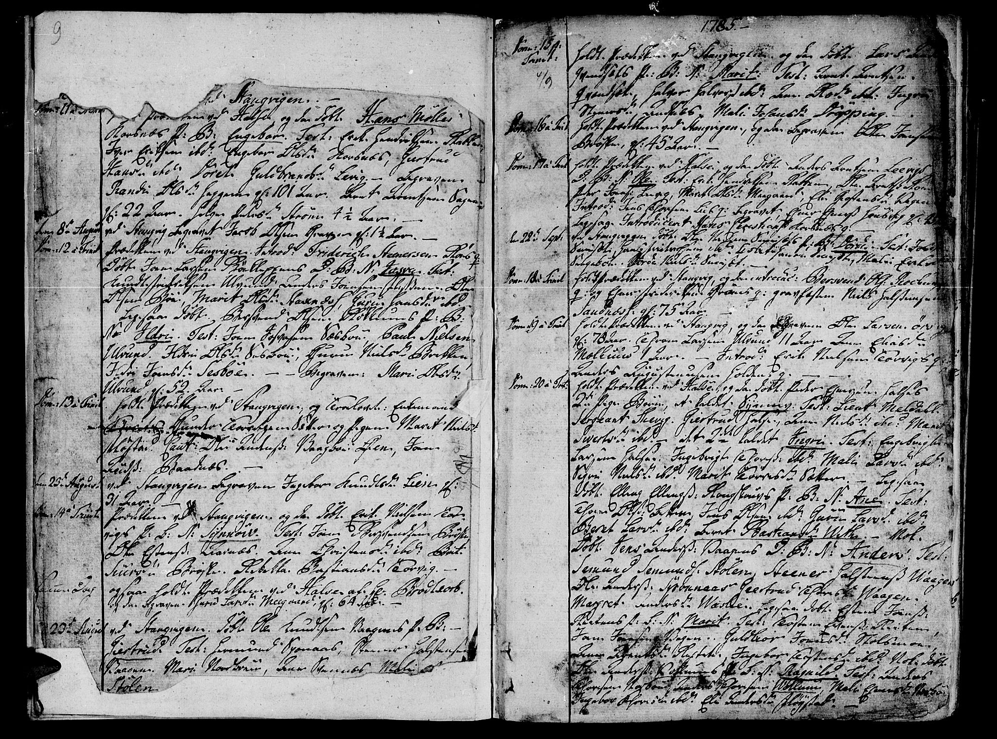Ministerialprotokoller, klokkerbøker og fødselsregistre - Møre og Romsdal, SAT/A-1454/592/L1022: Parish register (official) no. 592A01, 1784-1819, p. 9