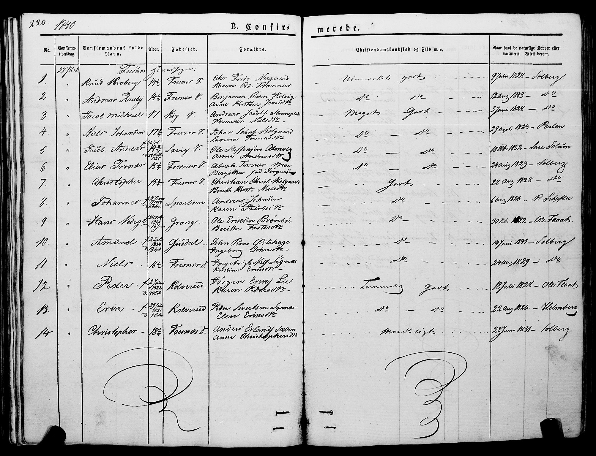 Ministerialprotokoller, klokkerbøker og fødselsregistre - Nord-Trøndelag, SAT/A-1458/773/L0614: Parish register (official) no. 773A05, 1831-1856, p. 220