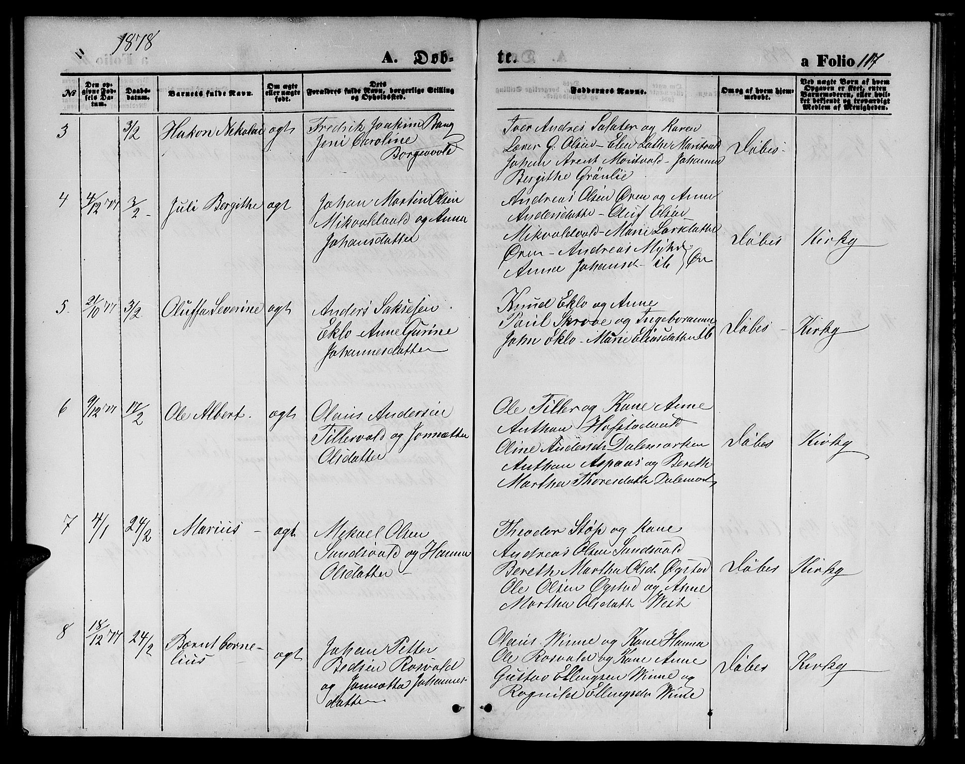 Ministerialprotokoller, klokkerbøker og fødselsregistre - Nord-Trøndelag, SAT/A-1458/723/L0255: Parish register (copy) no. 723C03, 1869-1879, p. 117