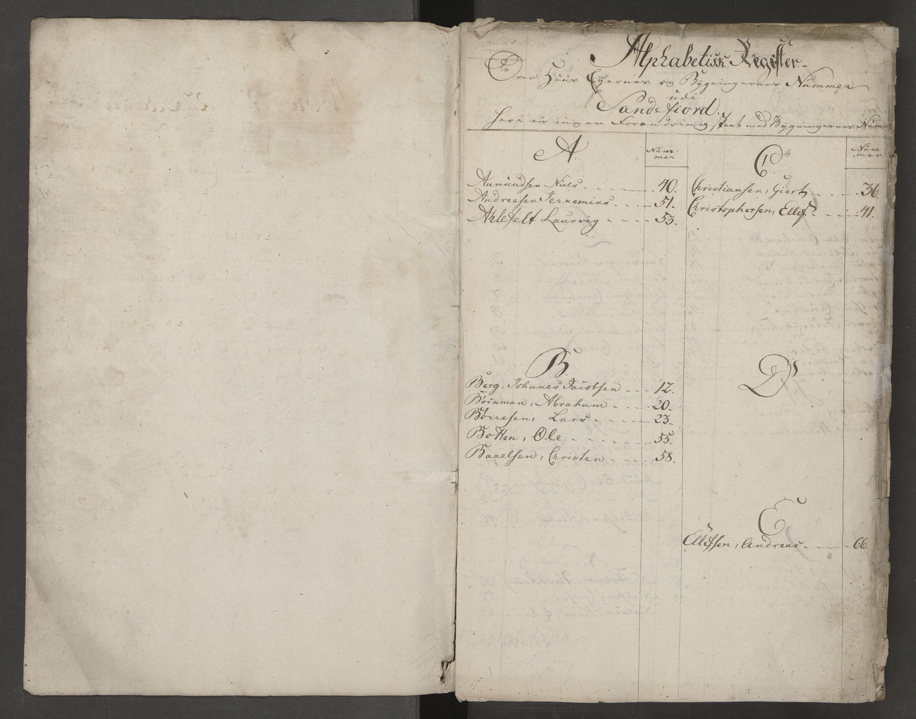 Larvik magistrat, AV/SAKO-A-851/F/Fj/L0006: Branntakstprotokoll, 1797