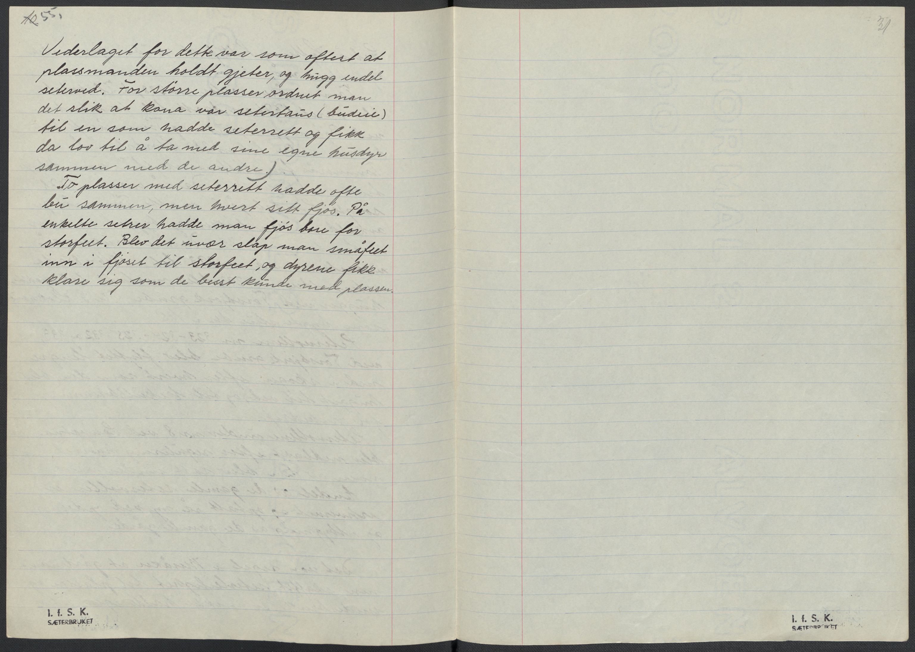 Instituttet for sammenlignende kulturforskning, AV/RA-PA-0424/F/Fc/L0015/0001: Eske B15: / Nord-Trøndelag (perm XLII), 1933-1938, p. 31