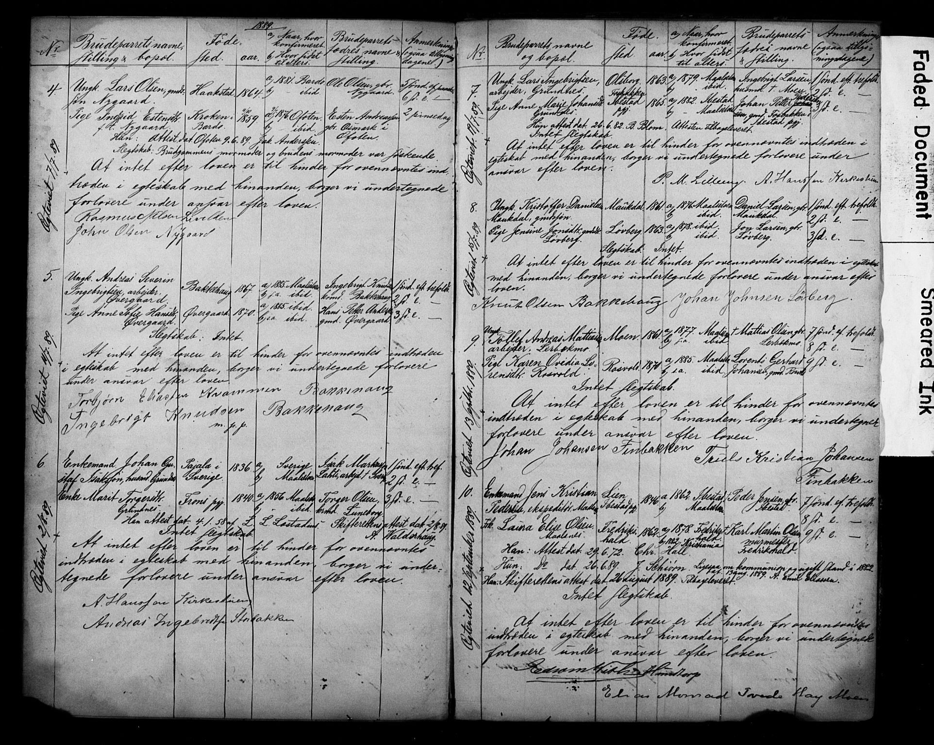 Målselv sokneprestembete, AV/SATØ-S-1311/I/Id/L0038: Banns register no. 38, 1870-1890