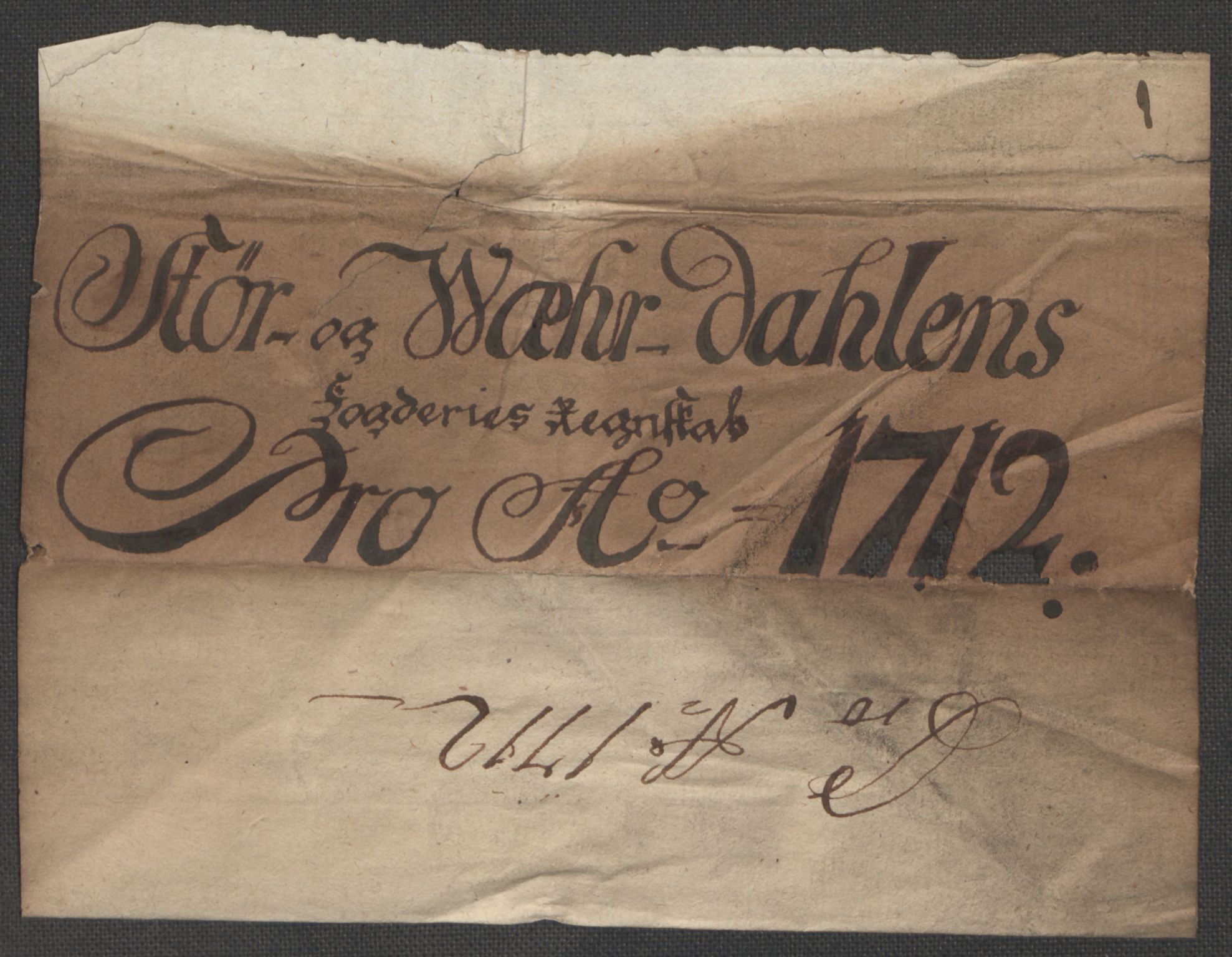 Rentekammeret inntil 1814, Reviderte regnskaper, Fogderegnskap, AV/RA-EA-4092/R62/L4202: Fogderegnskap Stjørdal og Verdal, 1712, p. 3