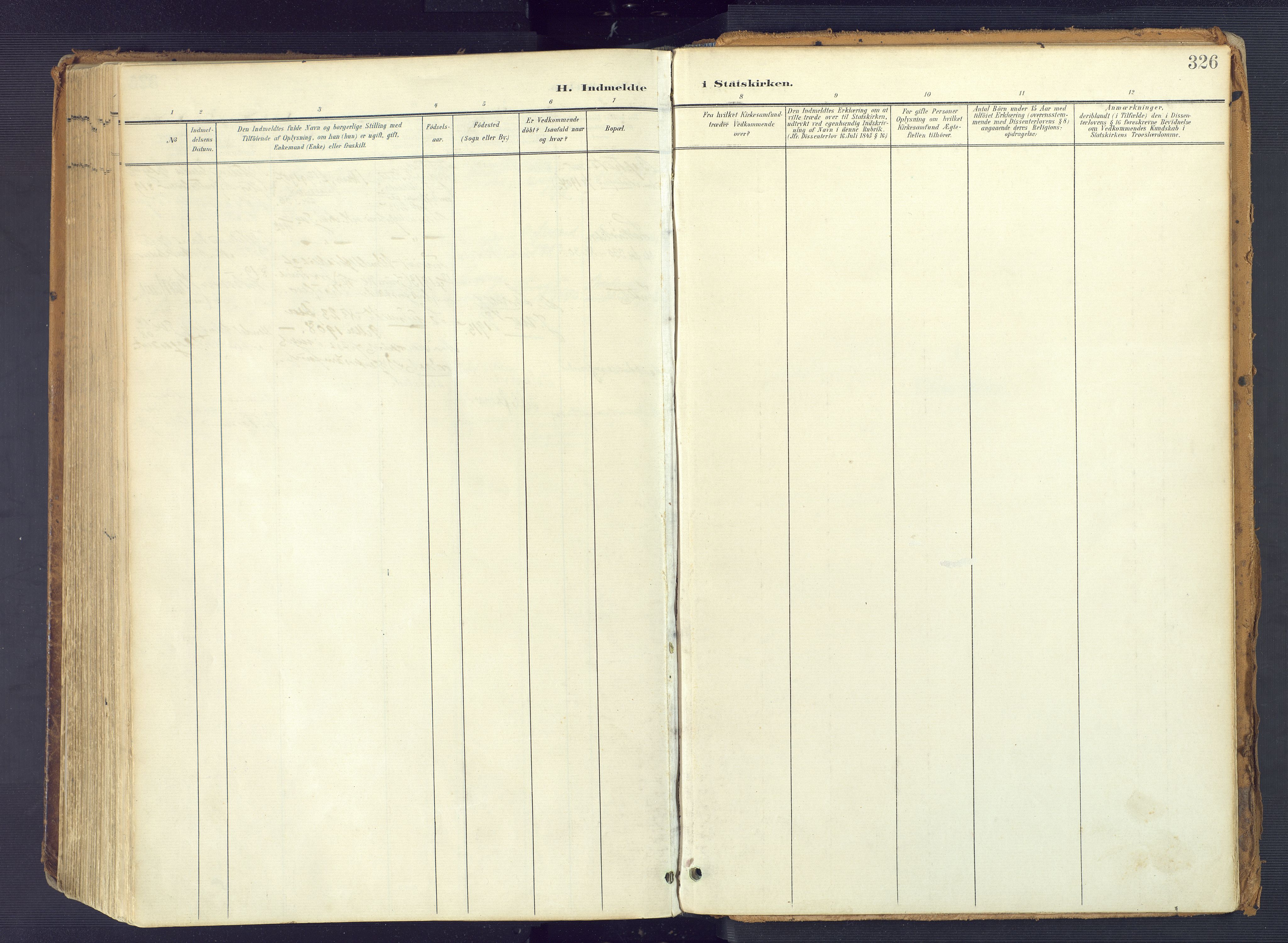Vestre Moland sokneprestkontor, SAK/1111-0046/F/Fa/Fab/L0010: Parish register (official) no. A 10, 1900-1926, p. 326