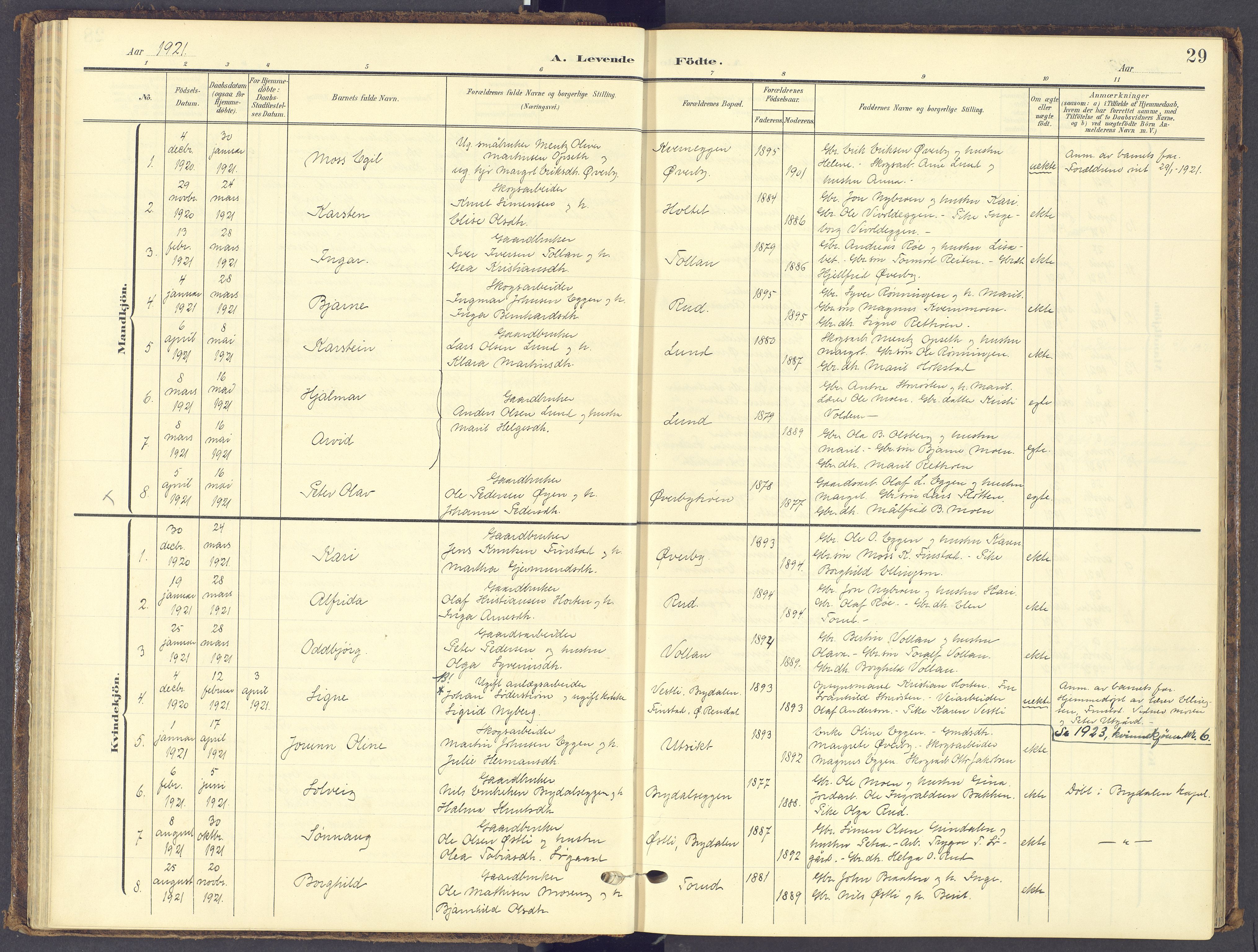 Tynset prestekontor, AV/SAH-PREST-058/H/Ha/Haa/L0028: Parish register (official) no. 28, 1902-1929, p. 29