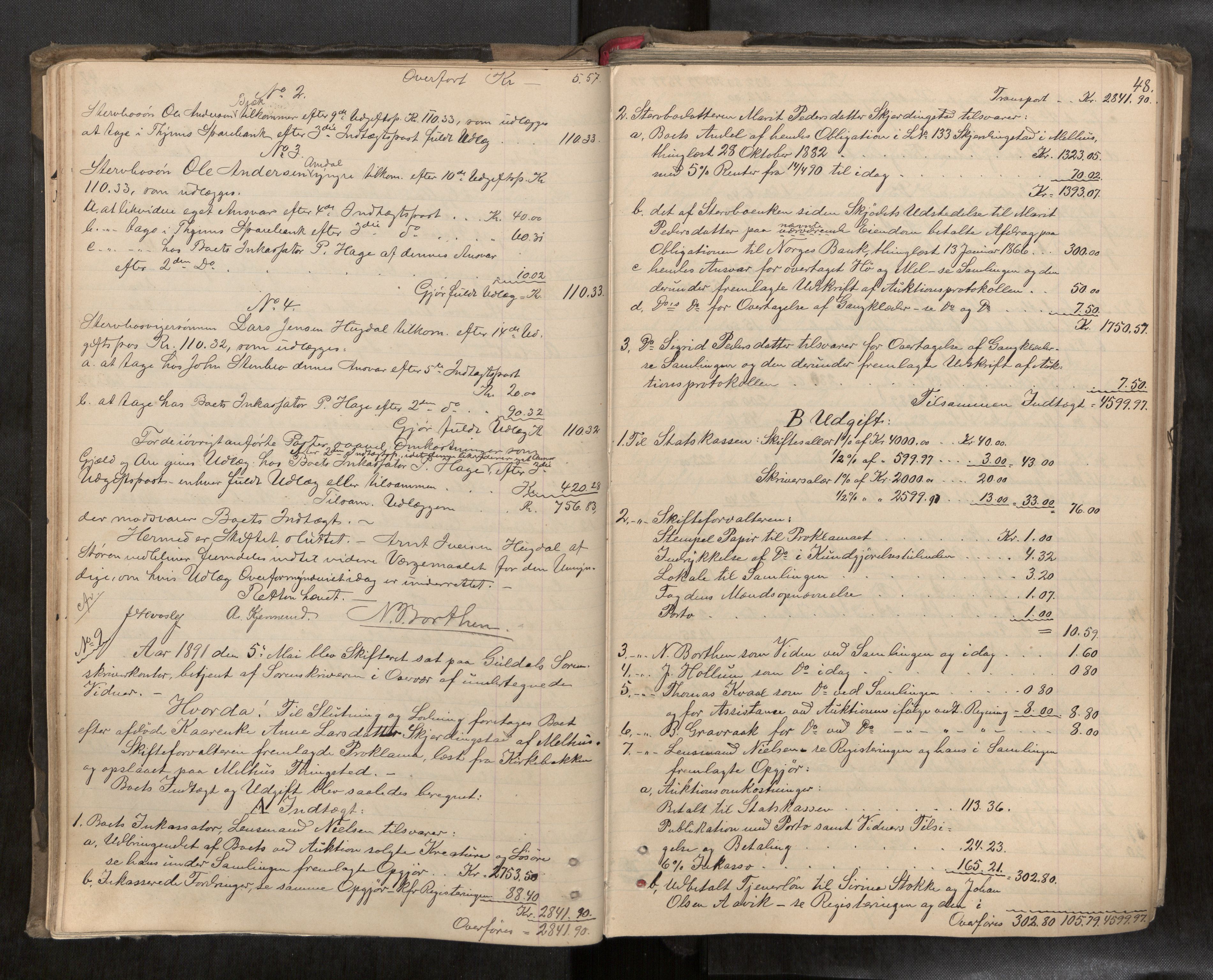 Gauldal sorenskriveri, AV/SAT-A-0014/1/3/3A/L0015: Skifteslutningsprotokoll  2, 1889-1902, p. 48