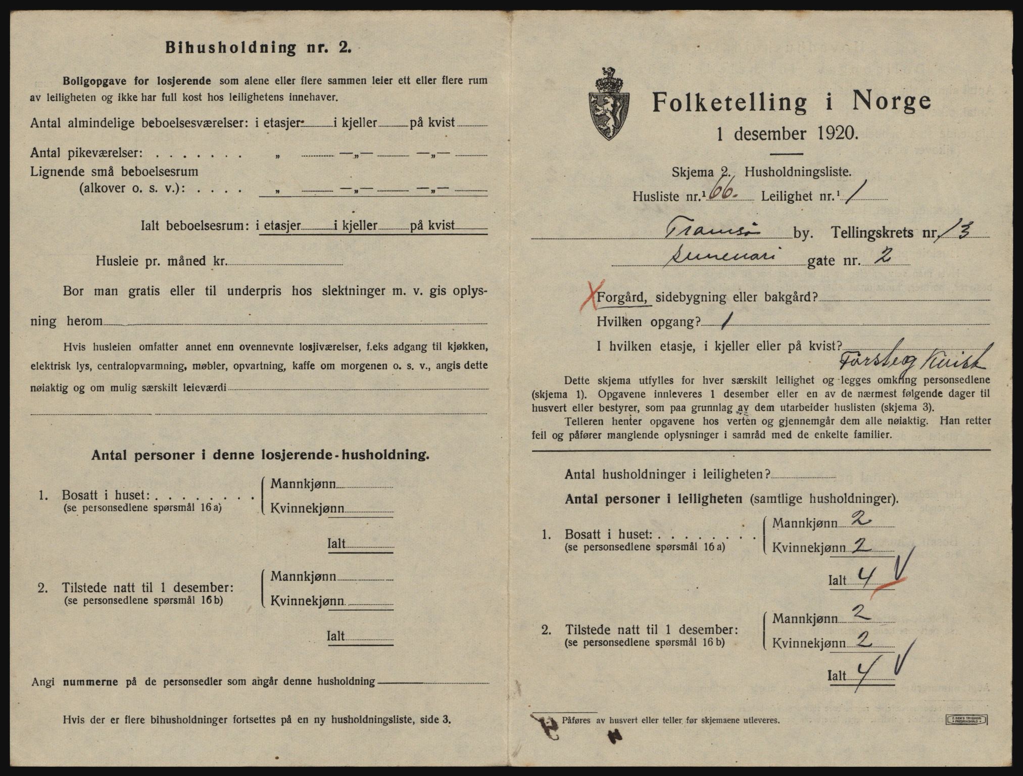 SATØ, 1920 census for Tromsø, 1920, p. 6527