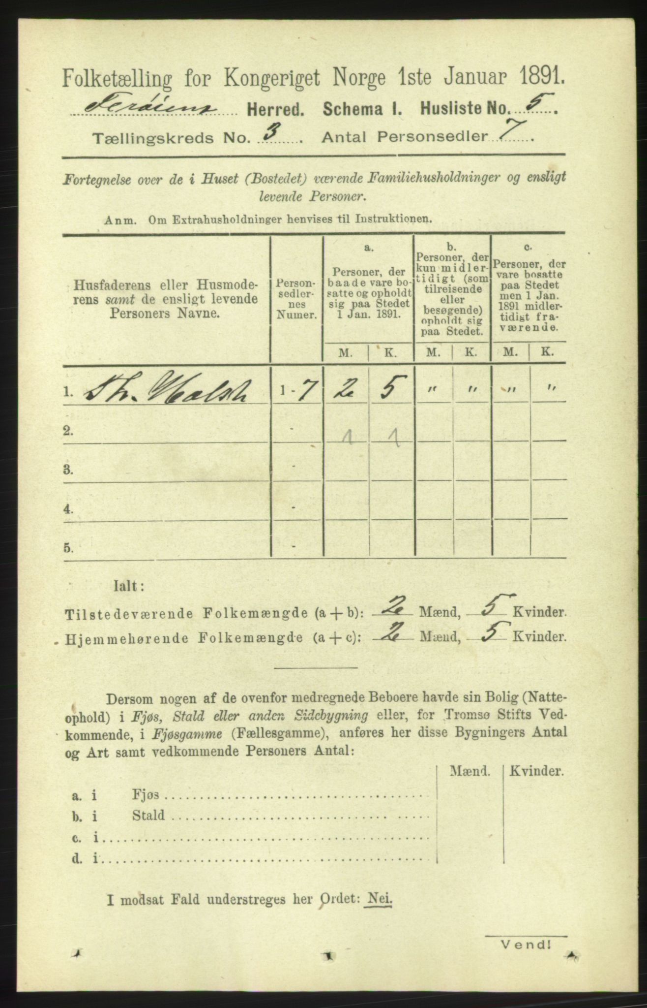 RA, 1891 census for 1619 Frøya, 1891, p. 1837