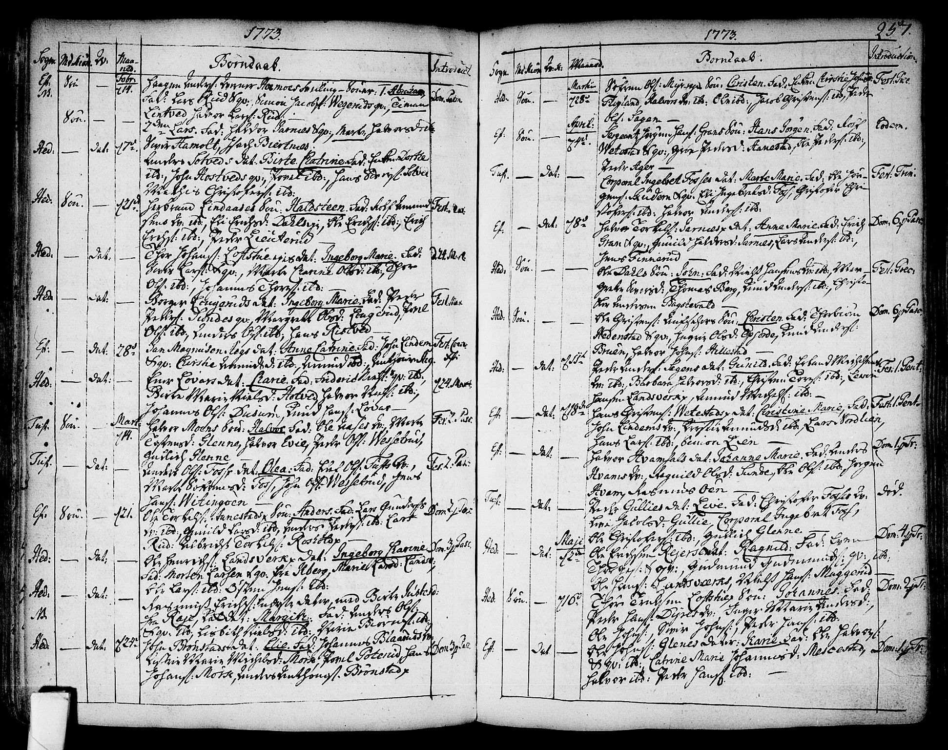 Sandsvær kirkebøker, AV/SAKO-A-244/F/Fa/L0002a: Parish register (official) no. I 2, 1725-1809, p. 257