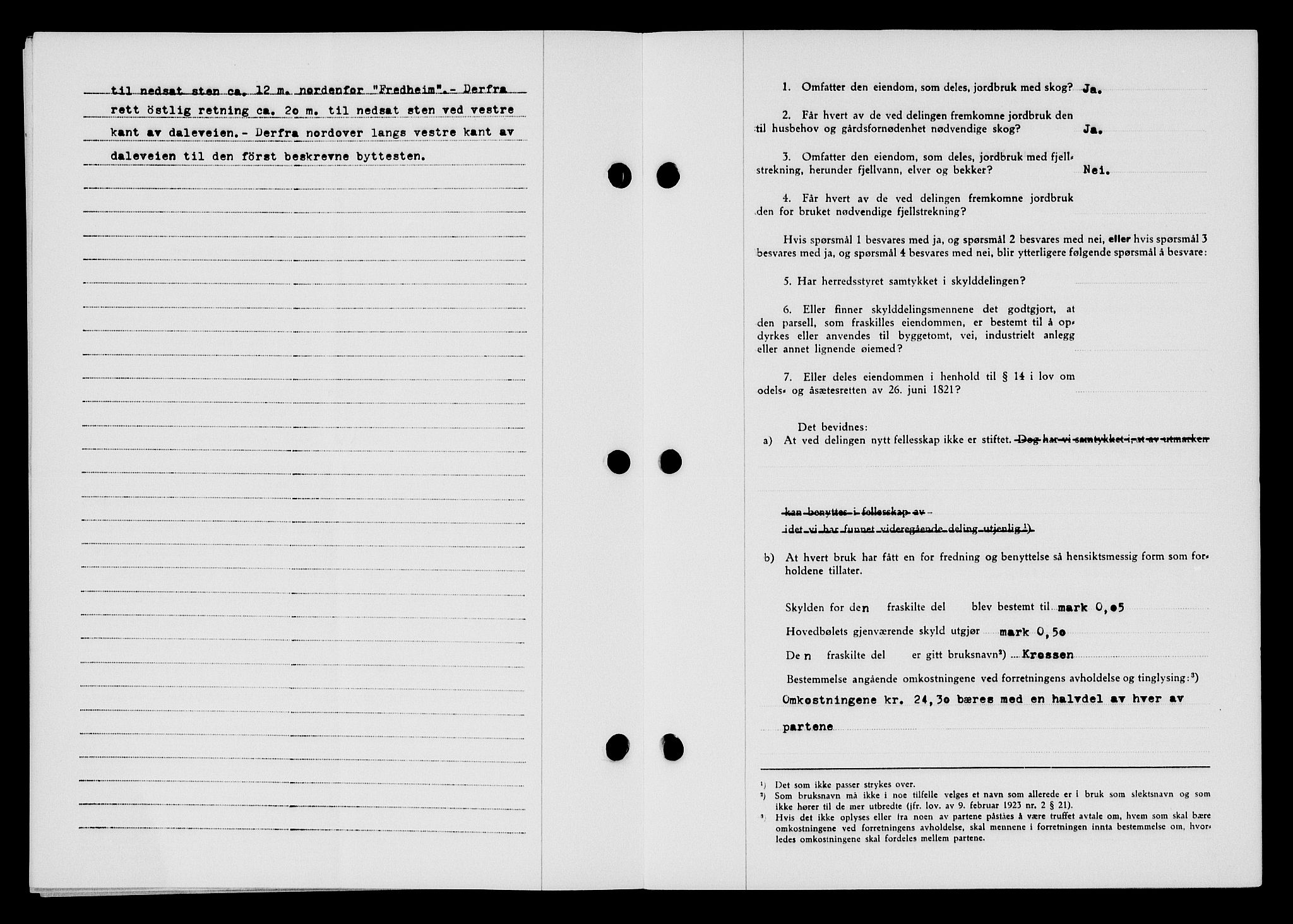 Flekkefjord sorenskriveri, SAK/1221-0001/G/Gb/Gba/L0059: Mortgage book no. A-7, 1944-1945, Diary no: : 282/1944