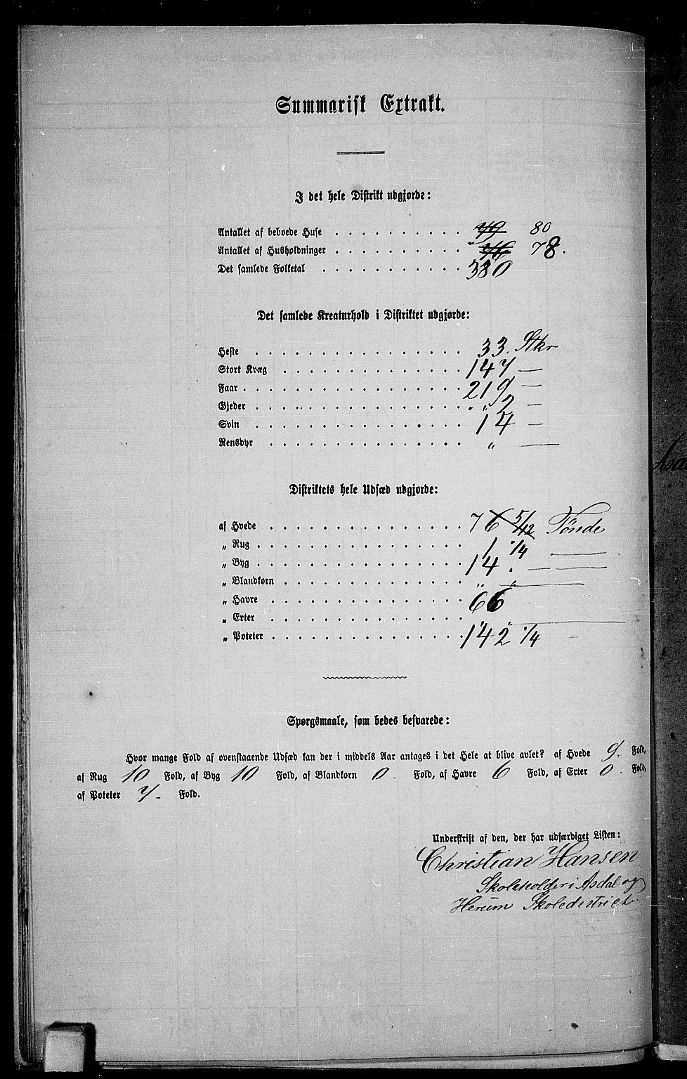 RA, 1865 census for Bamble, 1865, p. 56