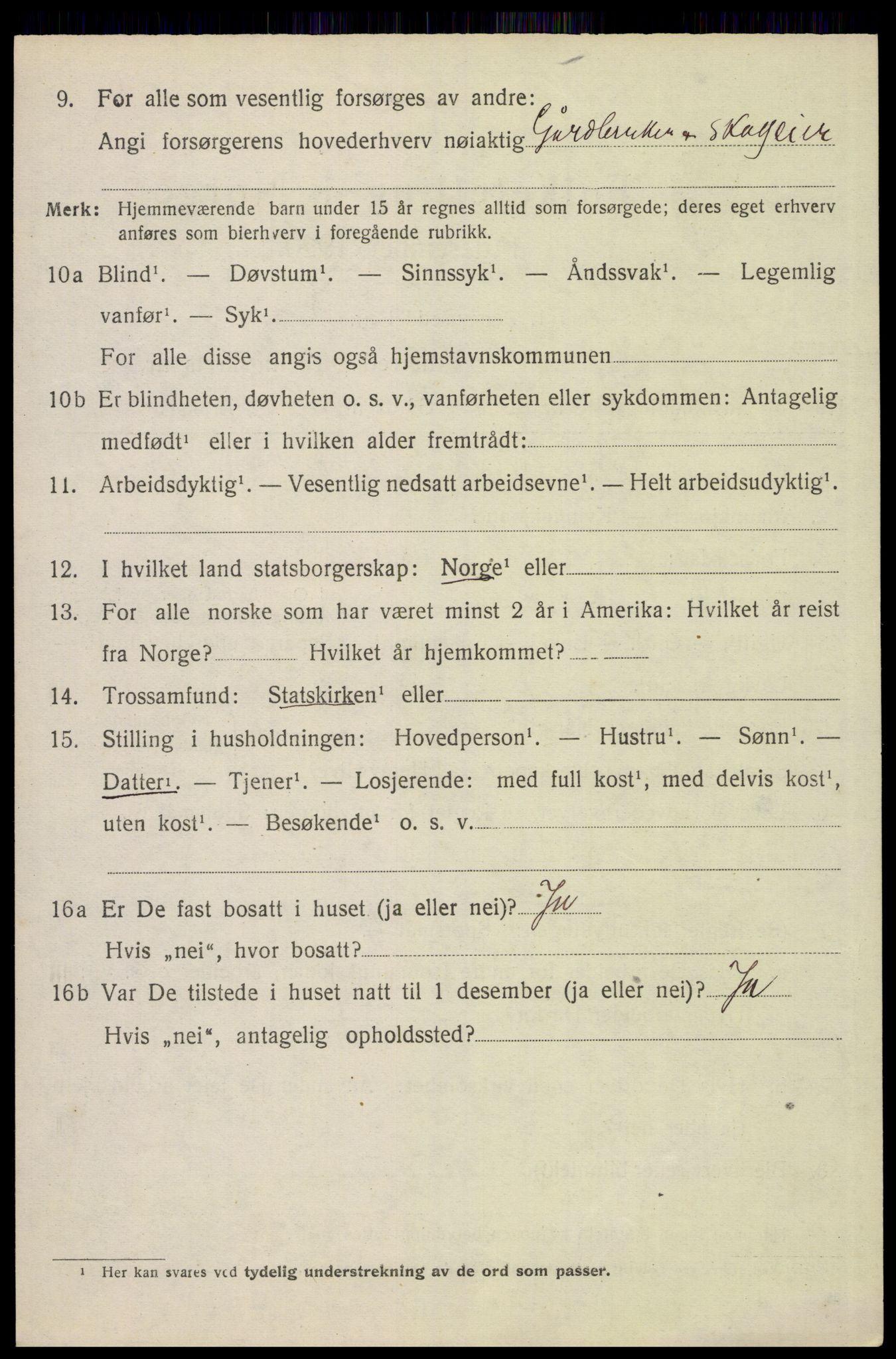 SAH, 1920 census for Åsnes, 1920, p. 3599