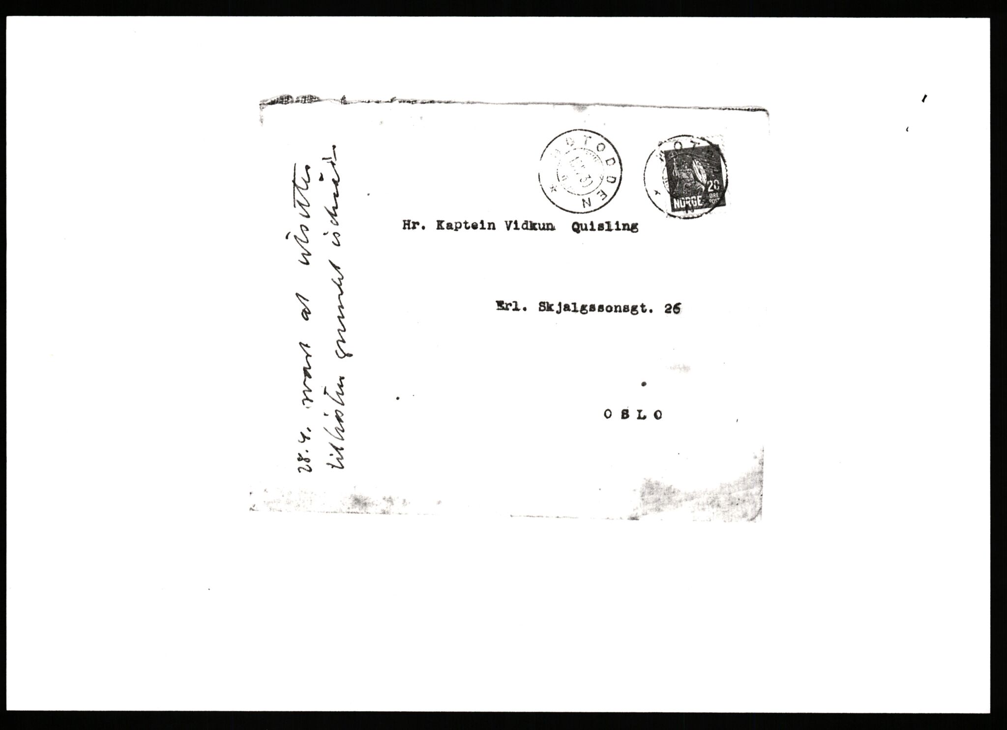 Quisling, Vidkun, AV/RA-PA-0750/G/Gf/L0001: Brev mv. til Vidkun Quisling, 1930-1938, p. 264