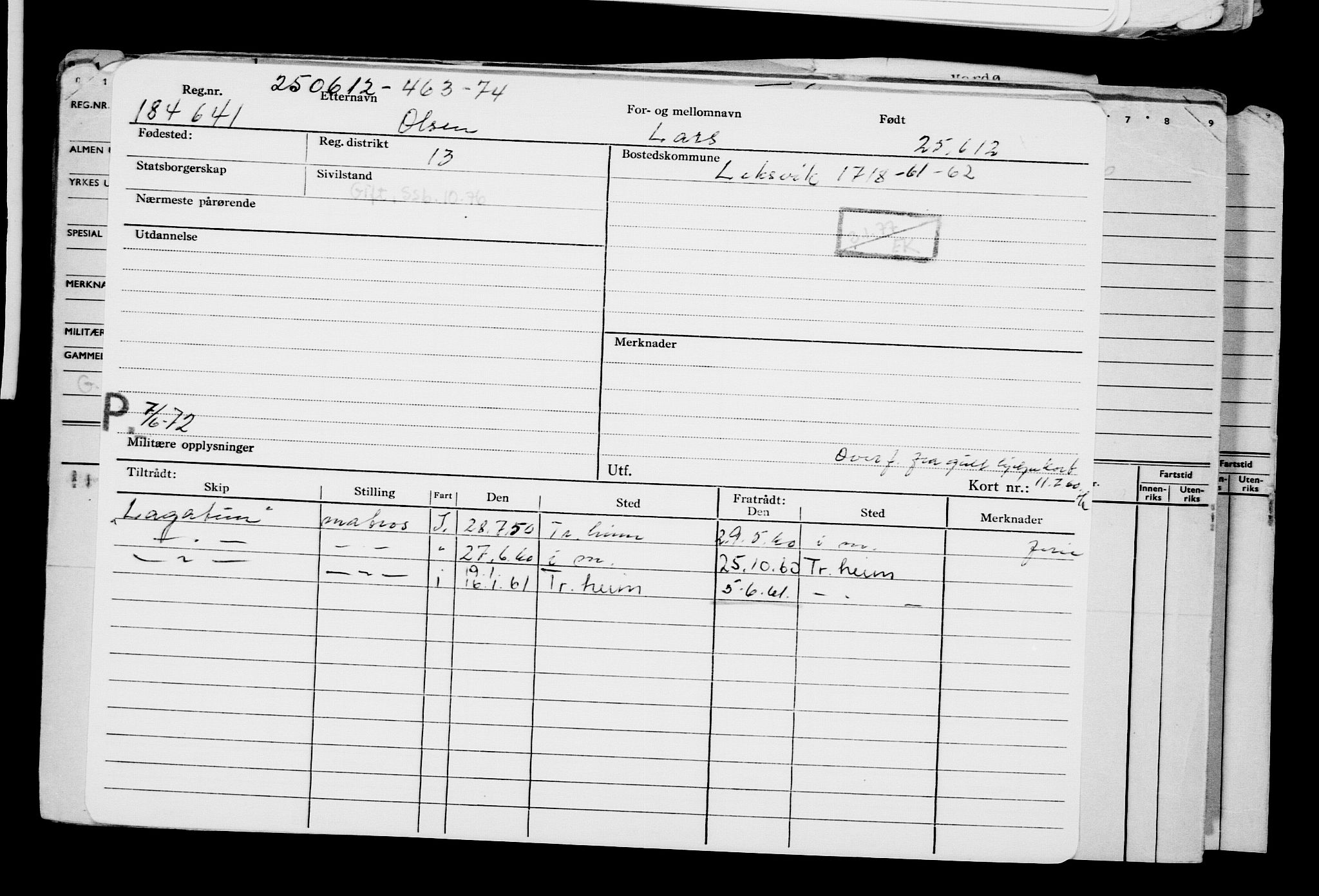 Direktoratet for sjømenn, AV/RA-S-3545/G/Gb/L0105: Hovedkort, 1912, p. 456