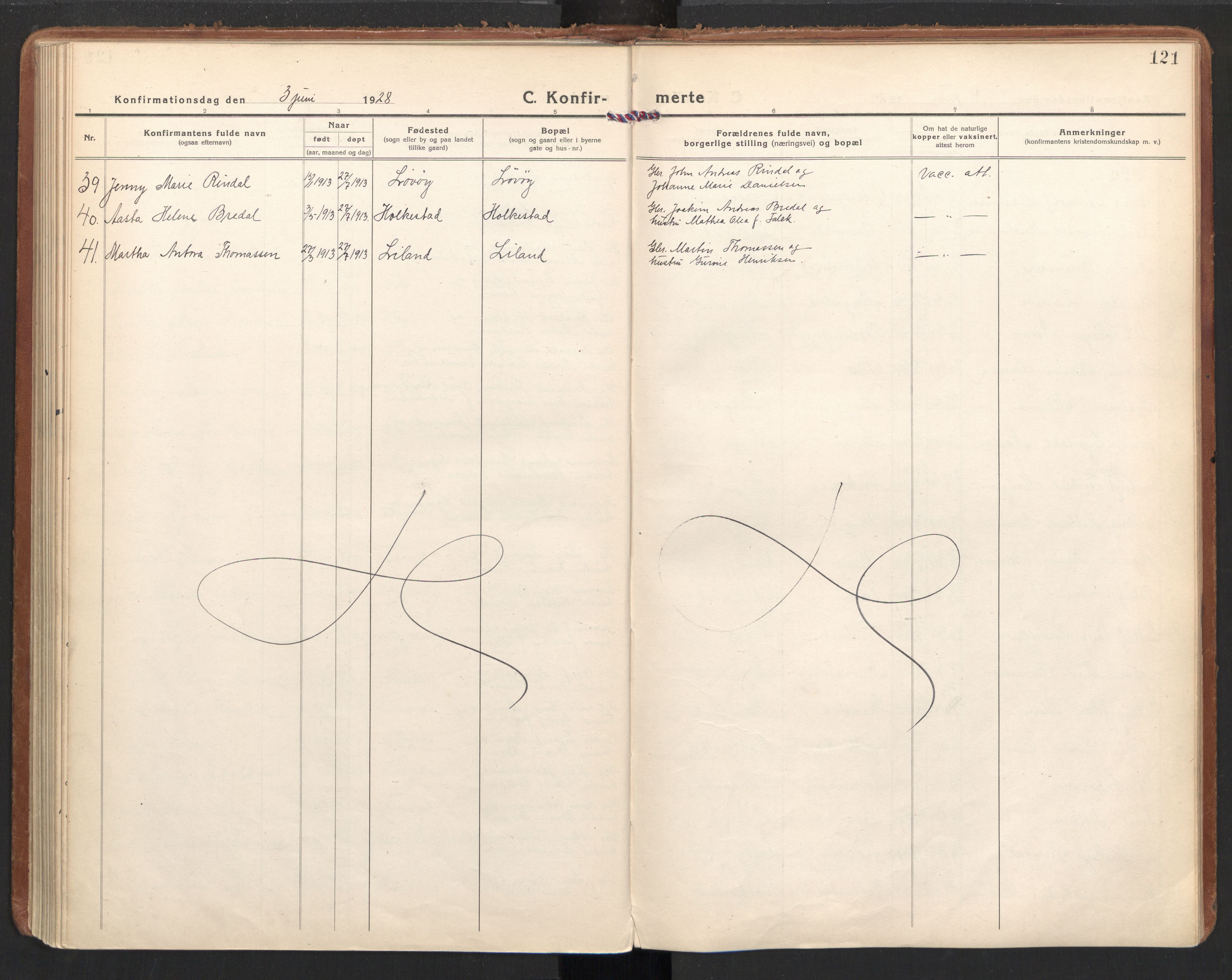 Ministerialprotokoller, klokkerbøker og fødselsregistre - Nordland, AV/SAT-A-1459/855/L0810: Parish register (official) no. 855A17, 1921-1939, p. 121