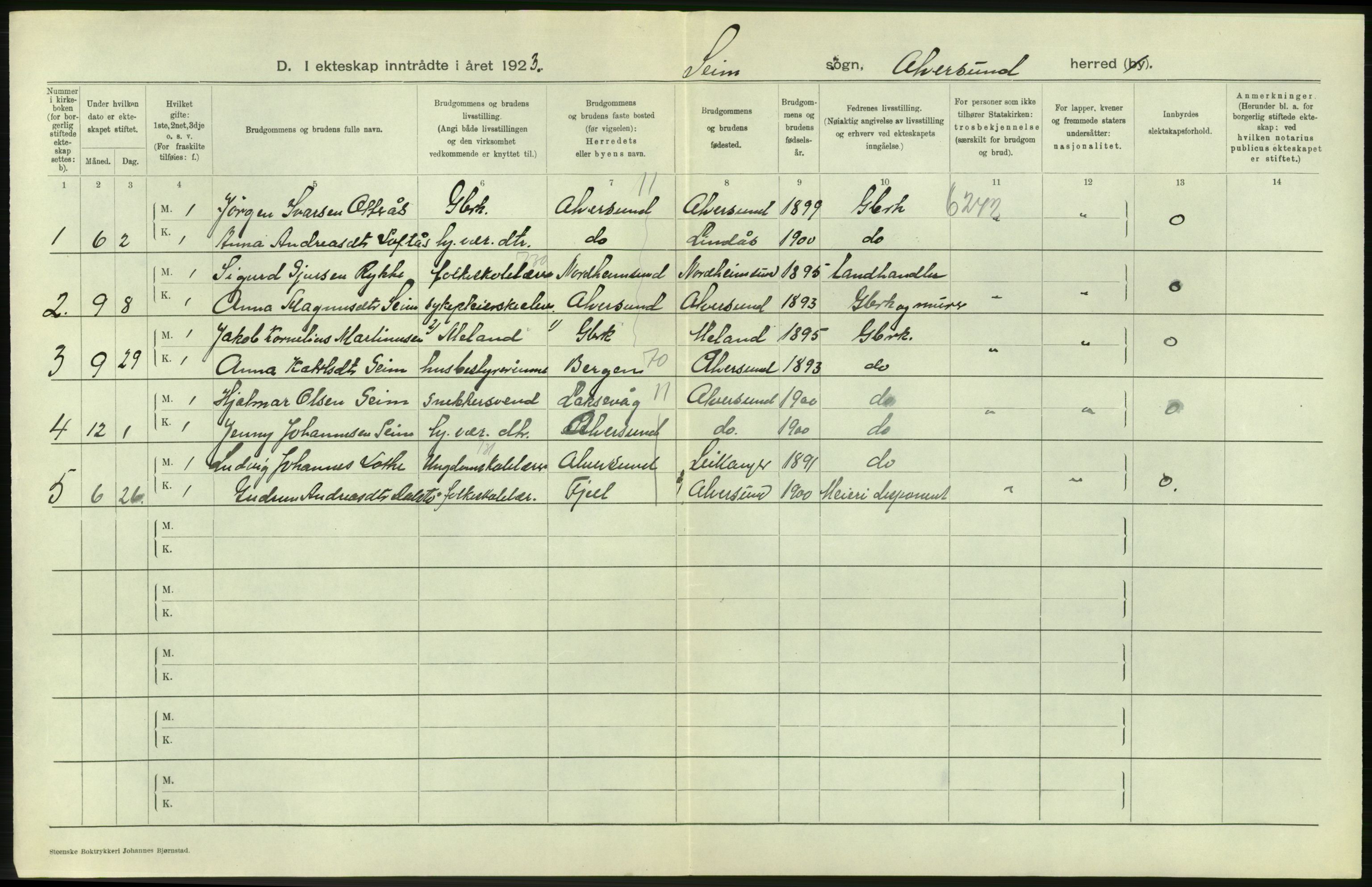 Statistisk sentralbyrå, Sosiodemografiske emner, Befolkning, RA/S-2228/D/Df/Dfc/Dfcc/L0027: Hordaland fylke: Gifte, døde, dødfødte. Bygder, 1923, p. 240