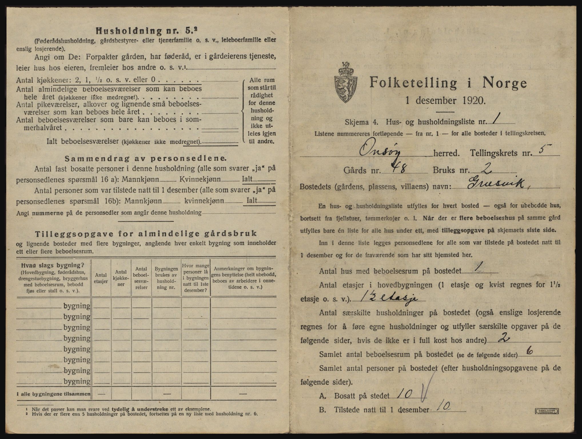 SAO, 1920 census for Onsøy, 1920, p. 674