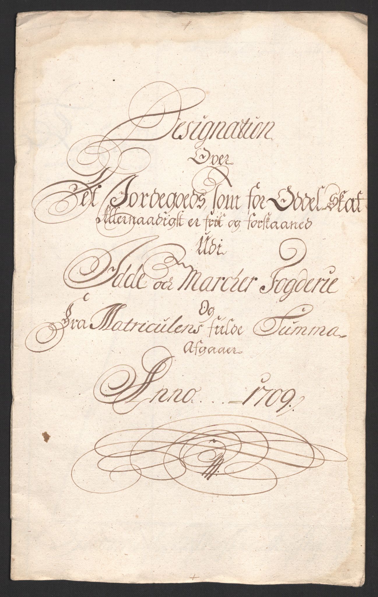 Rentekammeret inntil 1814, Reviderte regnskaper, Fogderegnskap, RA/EA-4092/R01/L0018: Fogderegnskap Idd og Marker, 1707-1709, p. 347