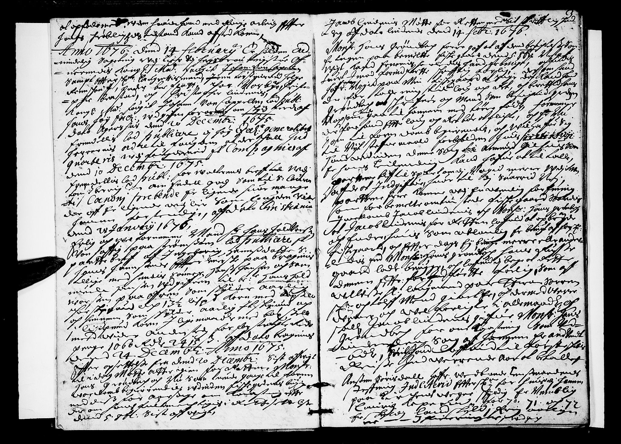 Lier, Røyken og Hurum sorenskriveri, AV/SAKO-A-89/F/Fa/L0017: Tingbok, 1676, p. 3
